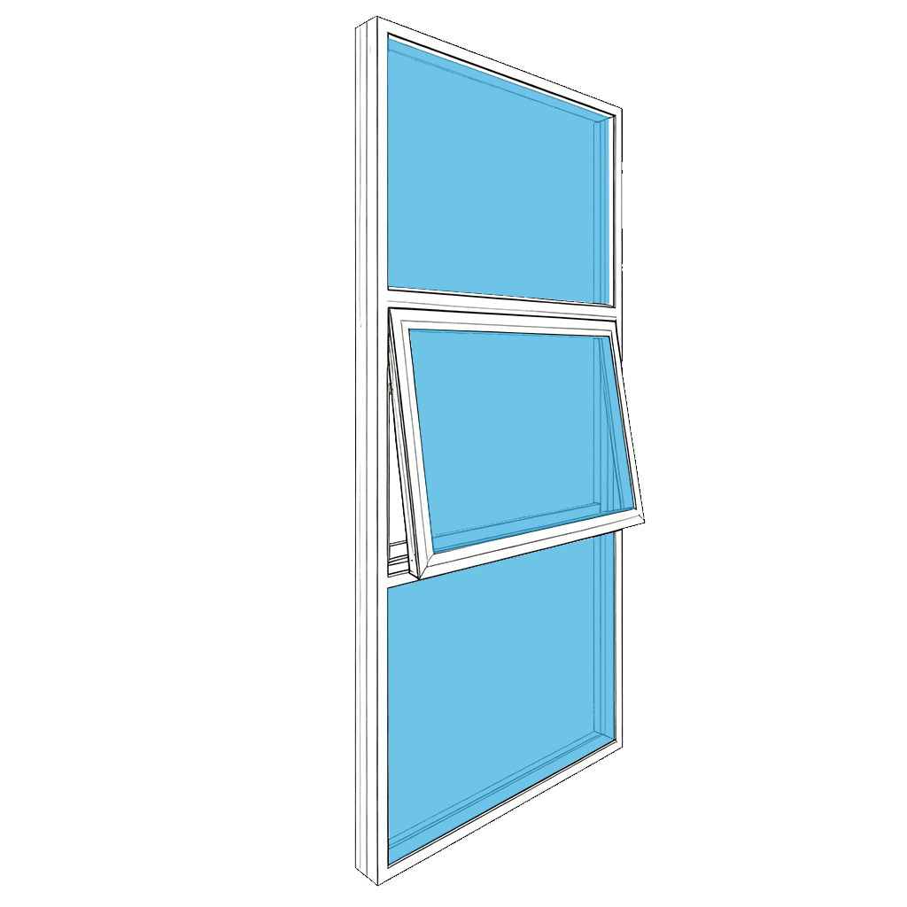 Aluminium window configuration diagram