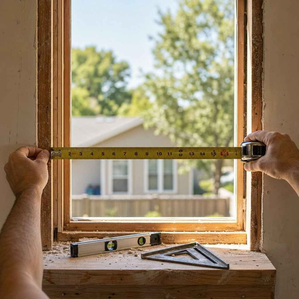 accurate measurement at multiple points across the window opening is the most critical step in ordering custom windows