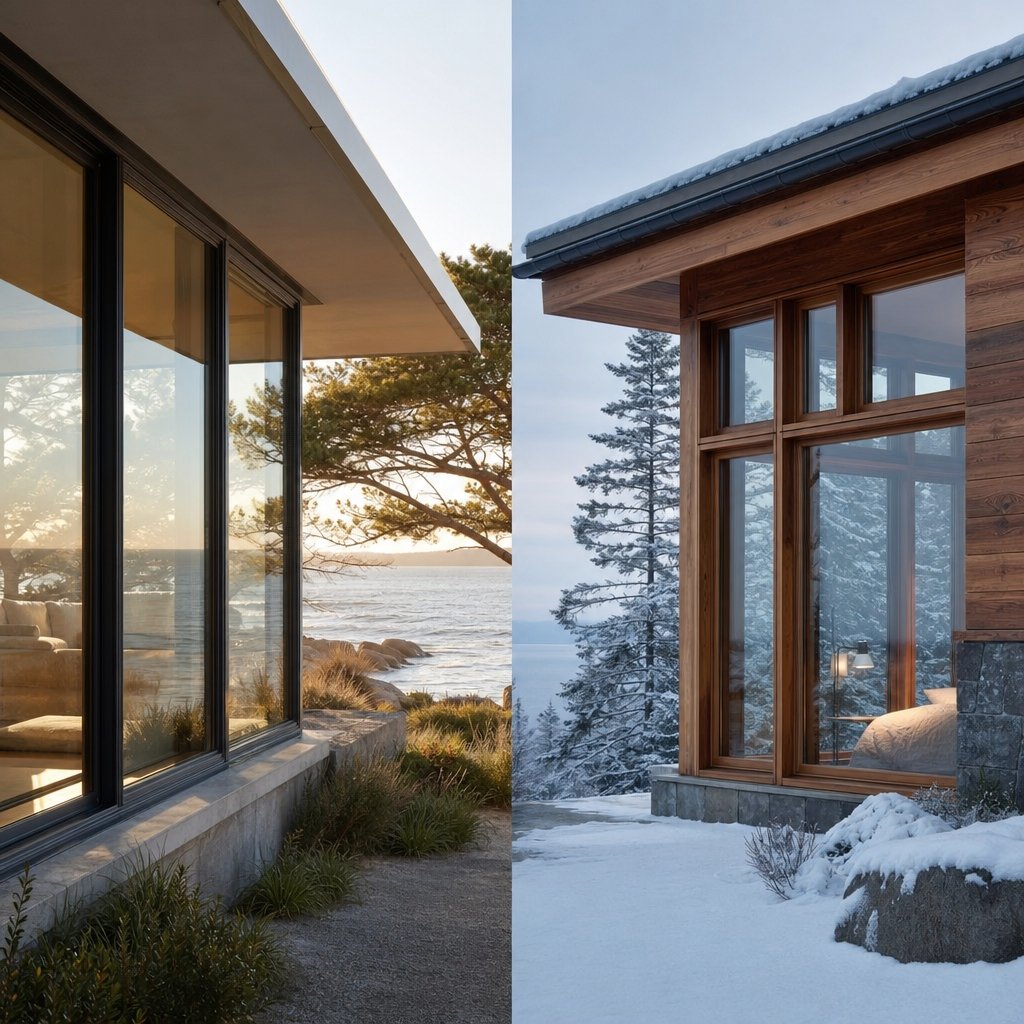 climate conditions determine which window frame materials will perform best over their full lifespan