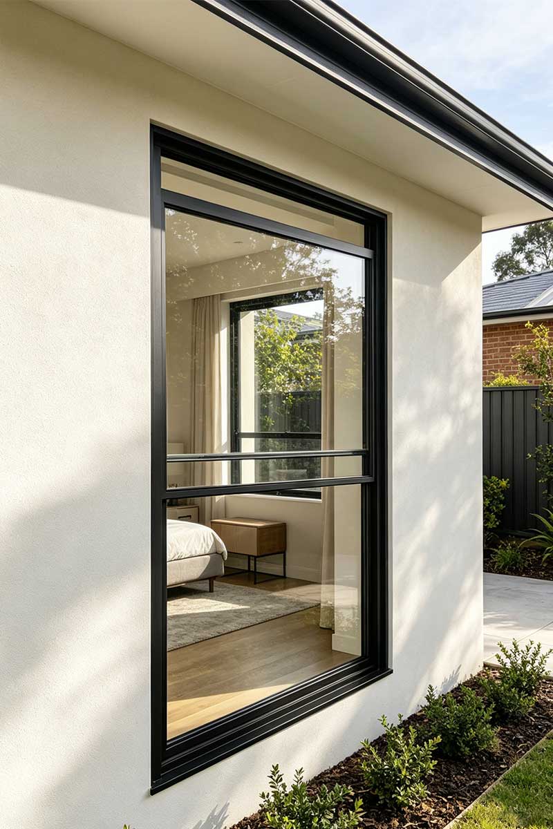 different aluminium window styles matched to a modern home facade for both function and curb appeal
