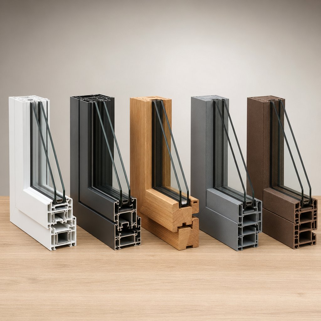 five primary frame materials for custom windows vinyl aluminium wood fiberglass and composite each offer distinct advantages