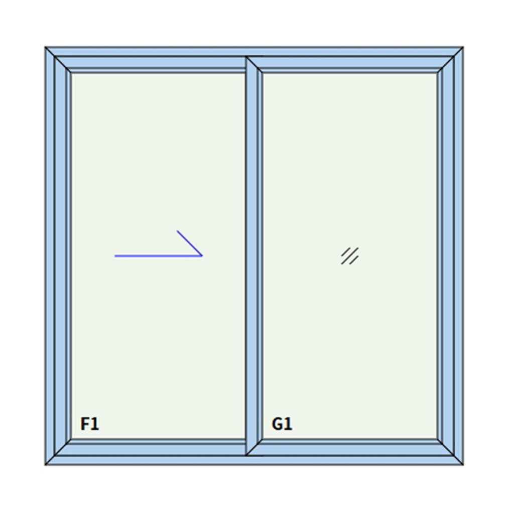Aluminium window system reference image