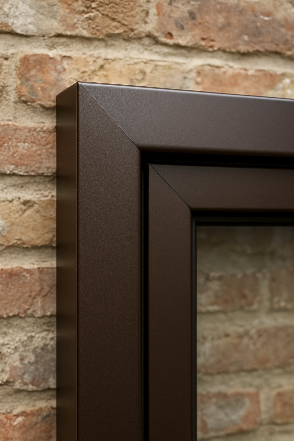 powder coated aluminium window frame maintaining its pristine finish after years of weather exposure
