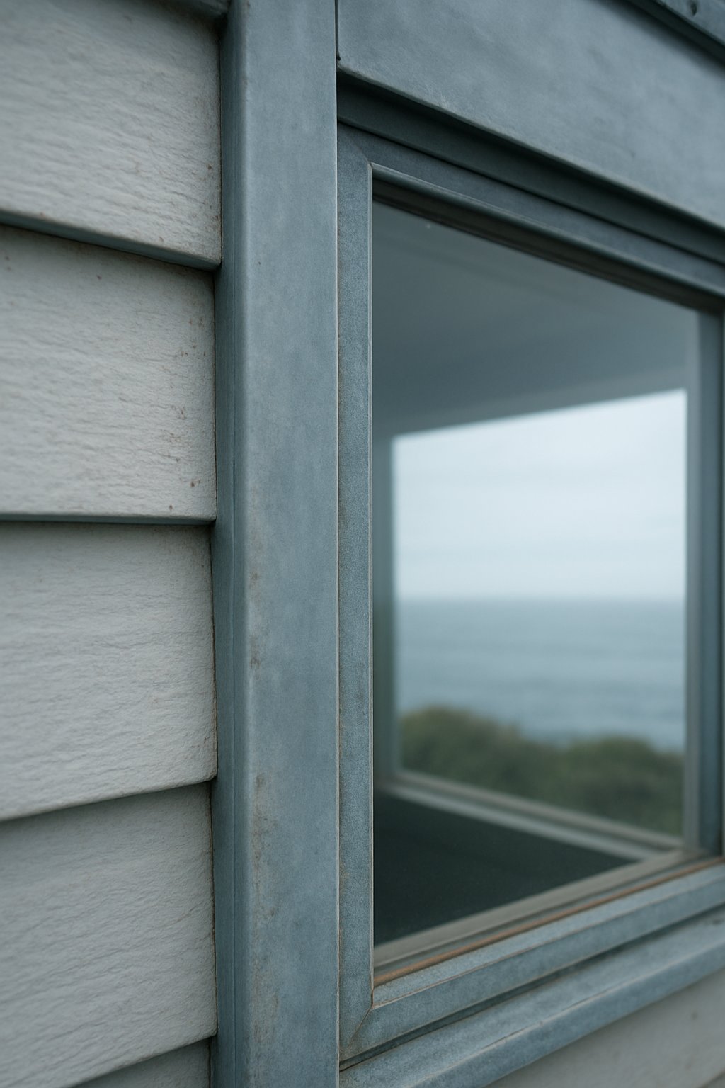 powder coated aluminium window frame retaining its finish on an australian coastal property after years of salt air exposure