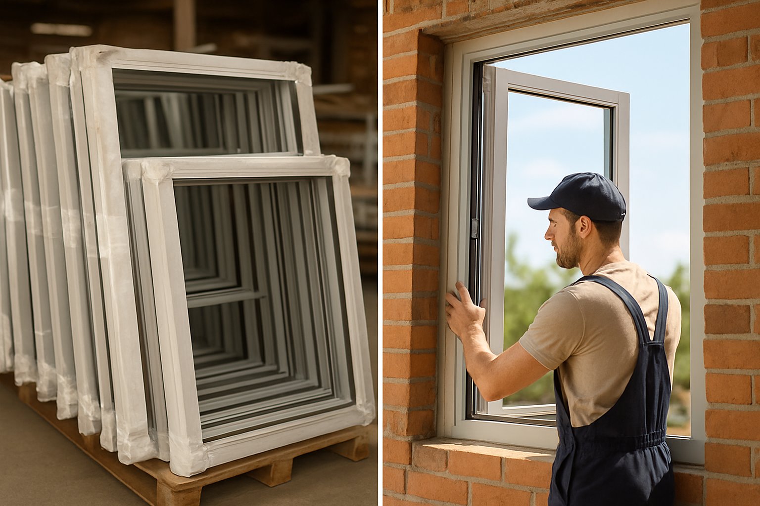 supply only aluminium windows ready for collection versus a professional supply and install fitting on site