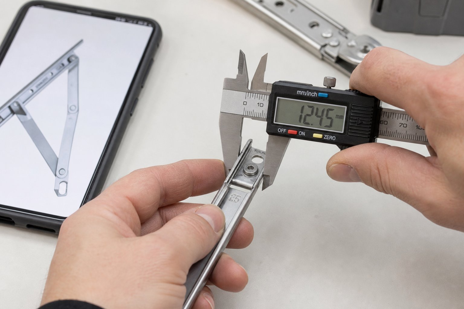 accurate measurement with digital callipers ensures the correct aluminium window spare part is ordered first time