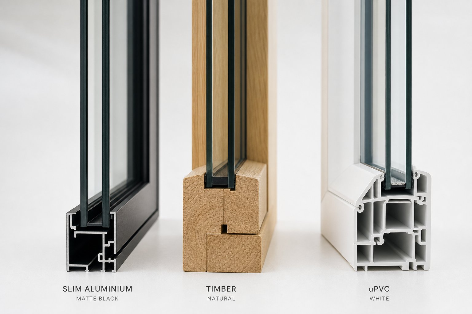 aluminium bifold window frames offer slimmer sightlines compared to timber and upvc alternatives