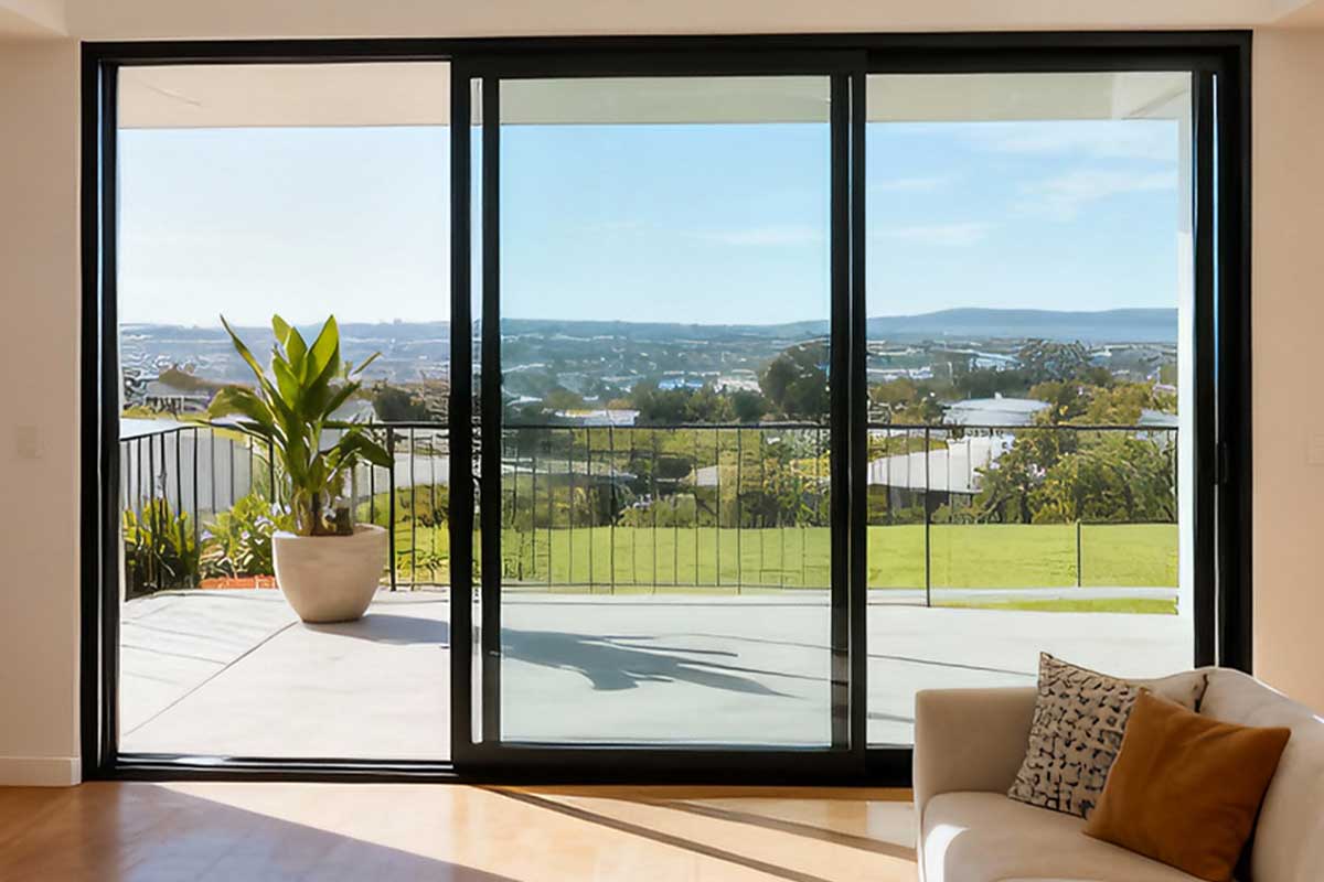 aluminium sliding windows in 2 track 3 track and 4 track configurations showing frame depth differences