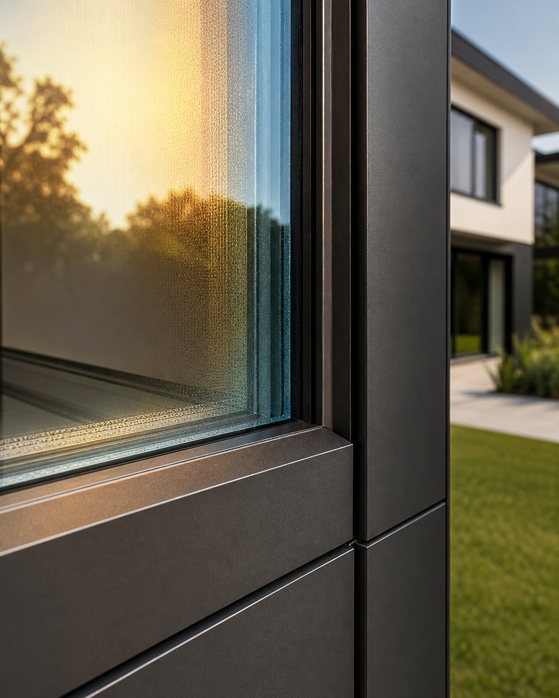 aluminium window frame conducting heat away from sun exposed glass illustrating the thermal gradient that affects tint film performance