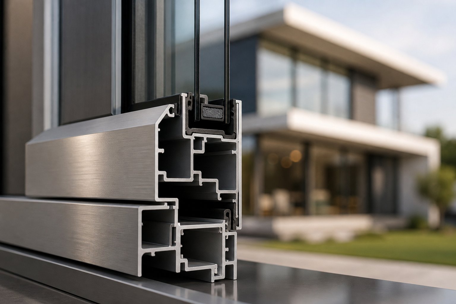 aluminium window frame profile showing the engineering behind affordable yet durable construction