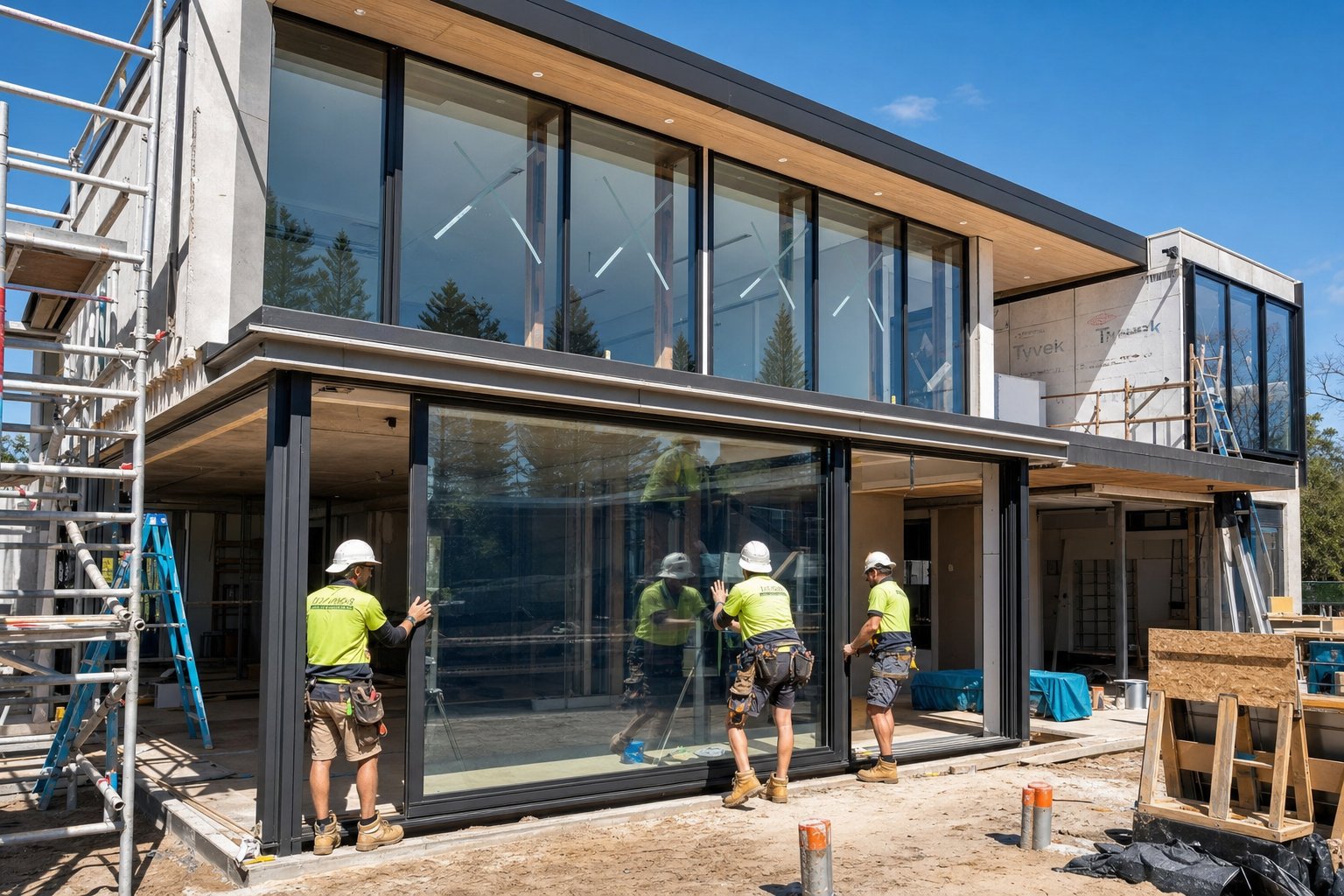 aluminium window installation on an nsw new build meeting basix and ncc compliance requirements