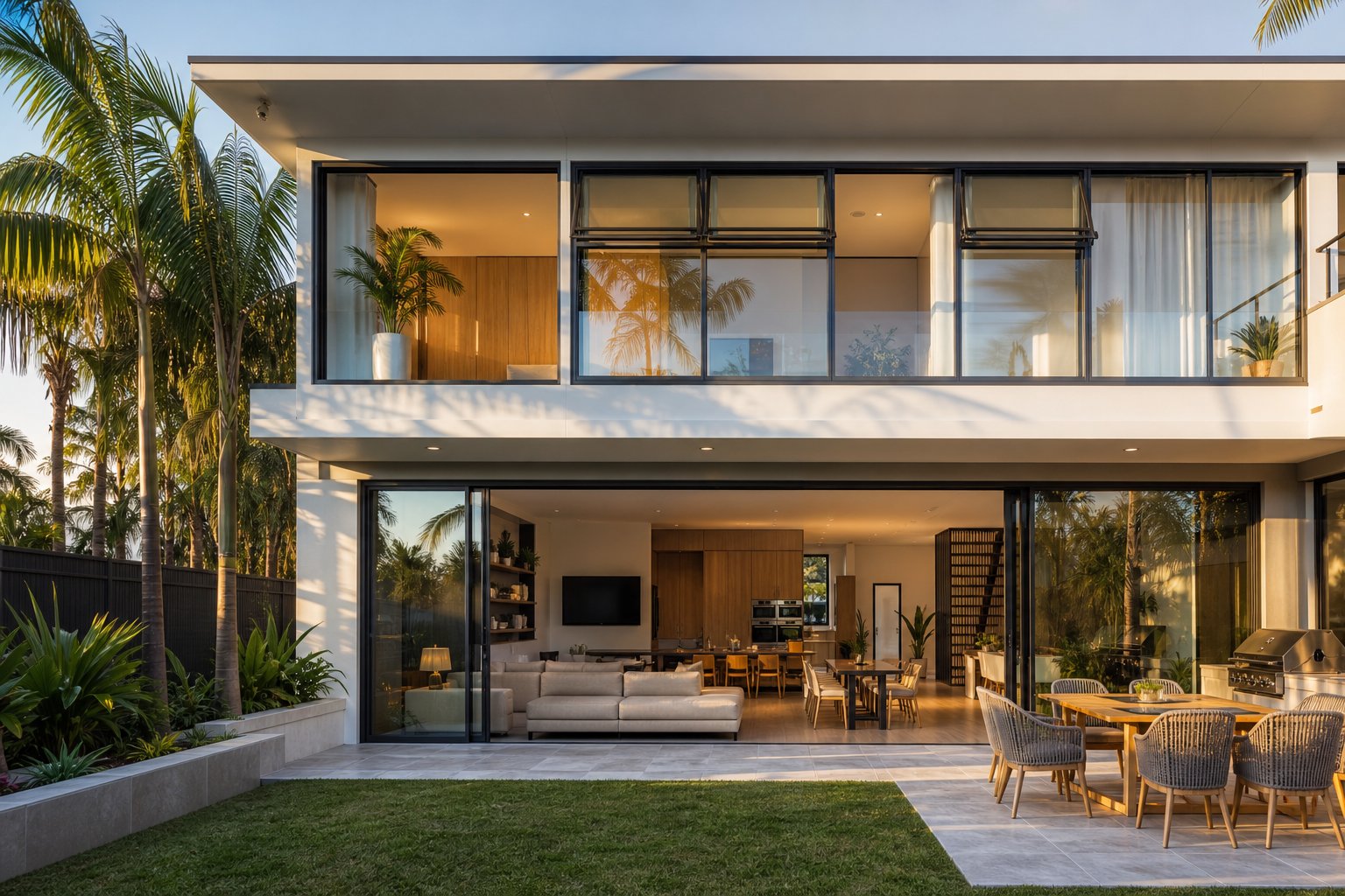 australian home featuring aluminium sliding doors and awning windows designed for long term serviceability