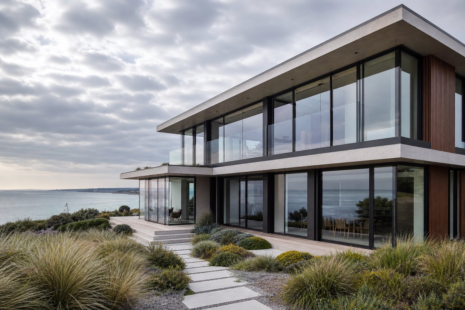 bayside melbourne home with marine grade aluminium windows designed for coastal salt spray exposure