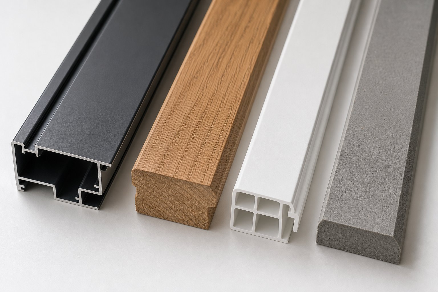 comparing aluminium timber pvc and fibre cement composite architrave materials for external window applications