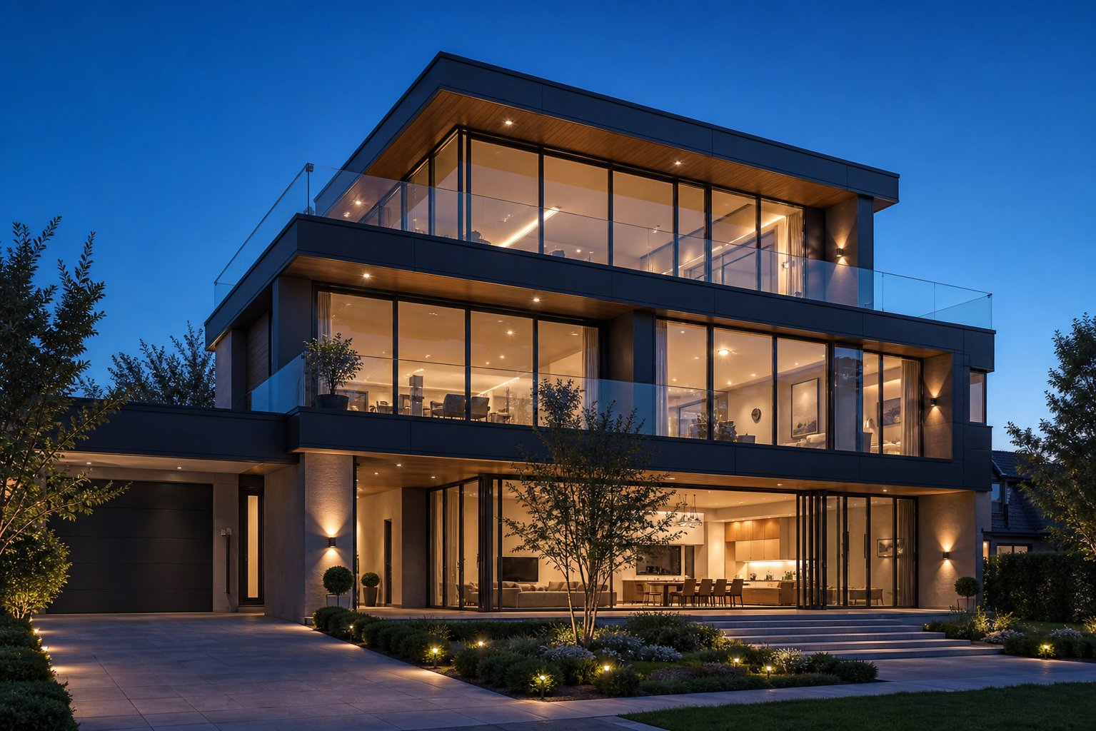 coordinated aluminium window system with matching reveal trims creating seamless integration on a contemporary australian home