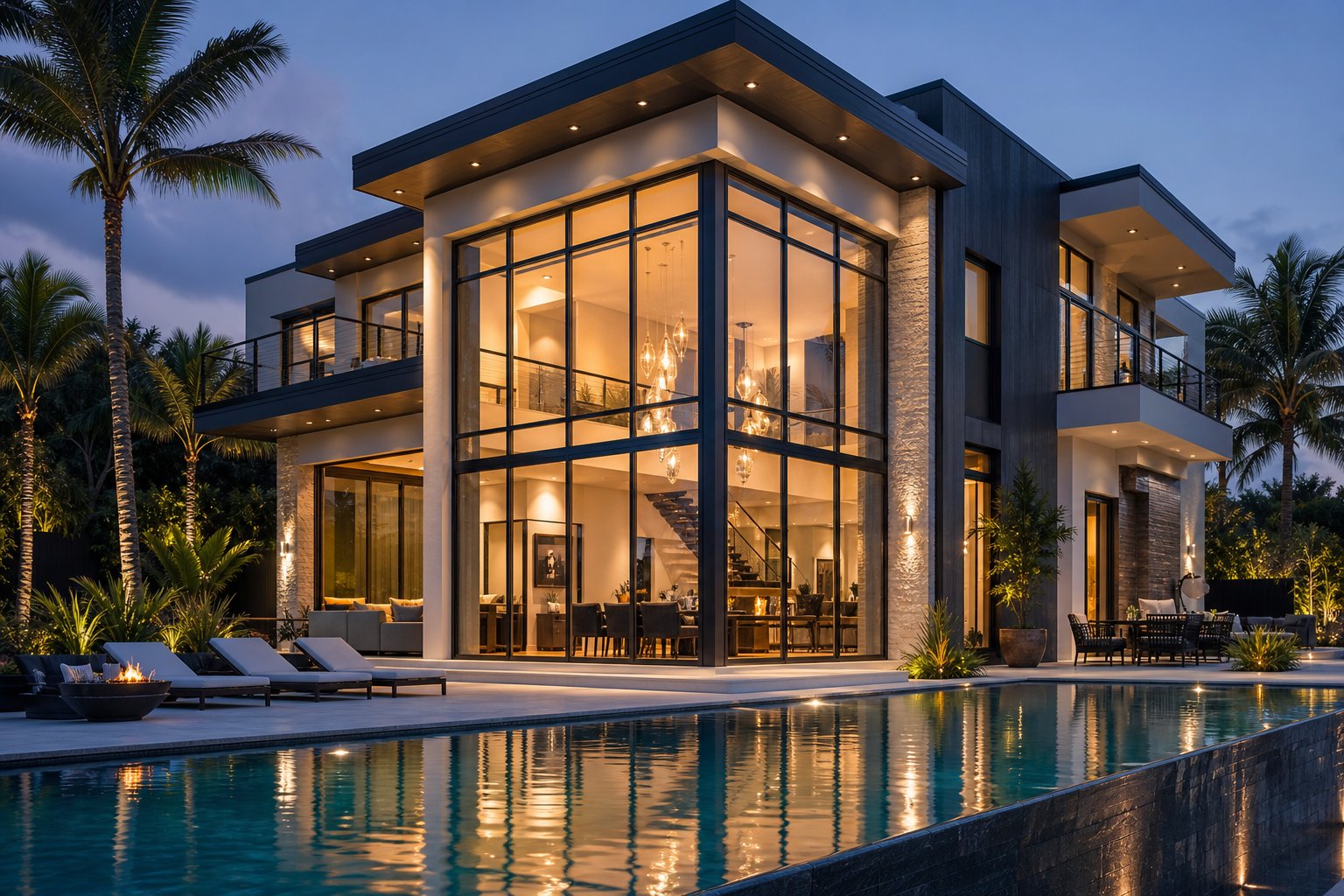 custom sized aluminium window wall spanning multiple storeys on a luxury australian residence designed for seamless indoor outdoor living