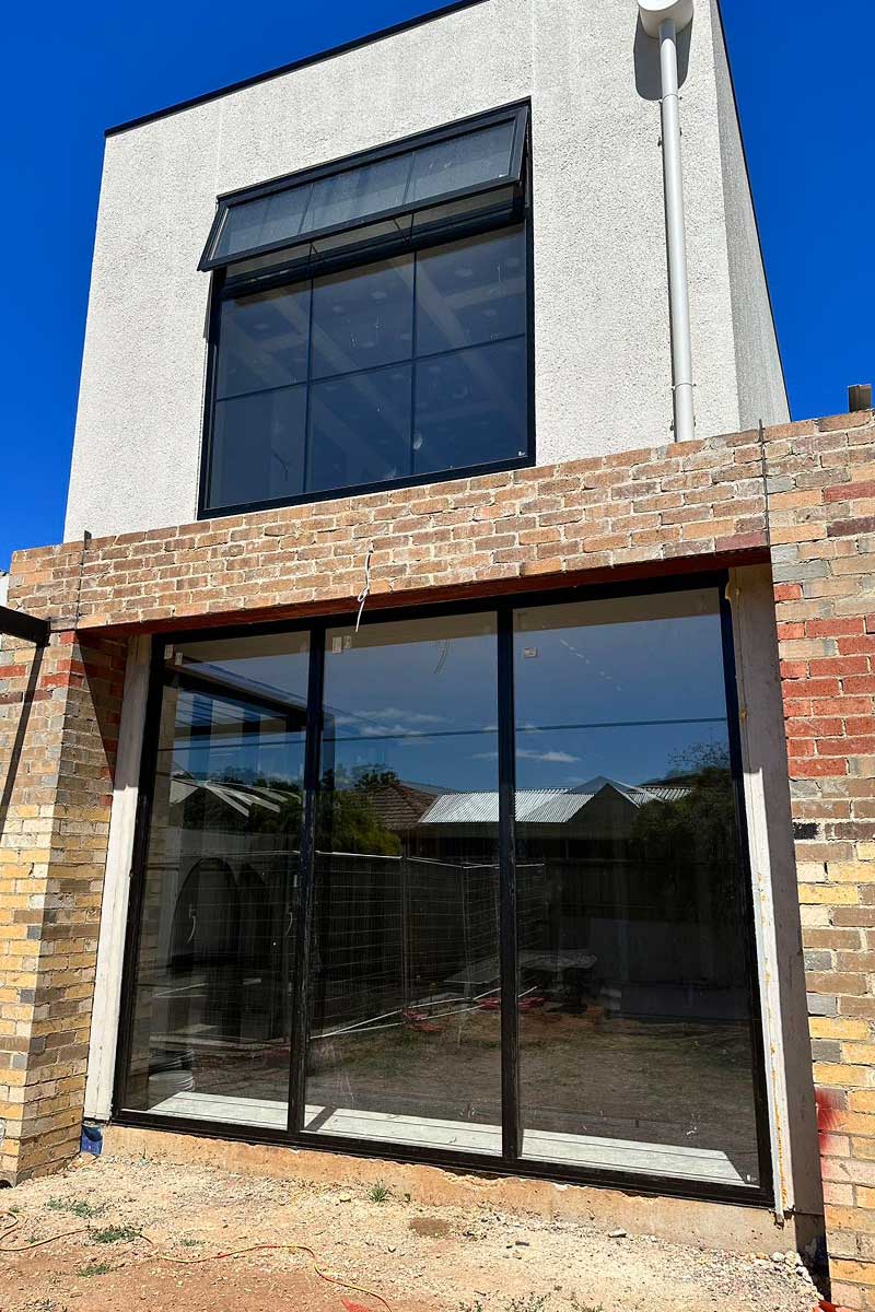custom sized aluminium windows with premium powder coat finish on a contemporary australian home