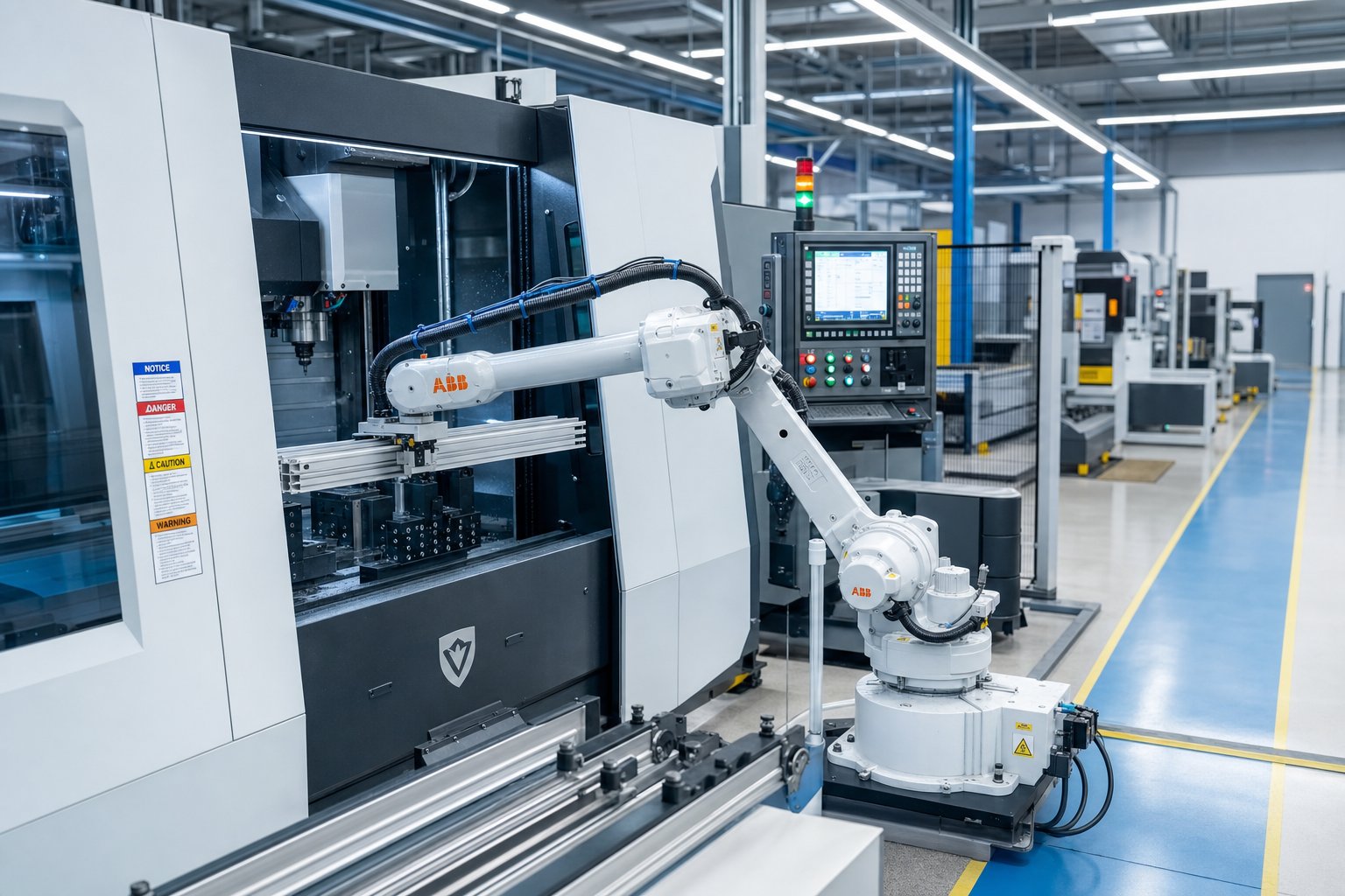 fully automated cnc fabrication line processing aluminium profiles with programmable precision for high volume production