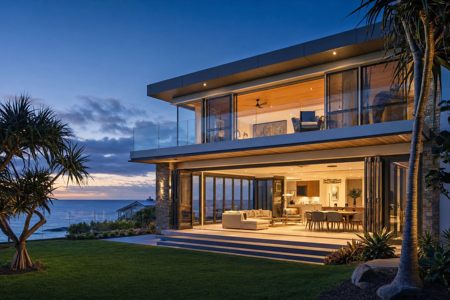 marine grade aluminium windows and doors selected for coastal conditions with corrosion resistant finishes