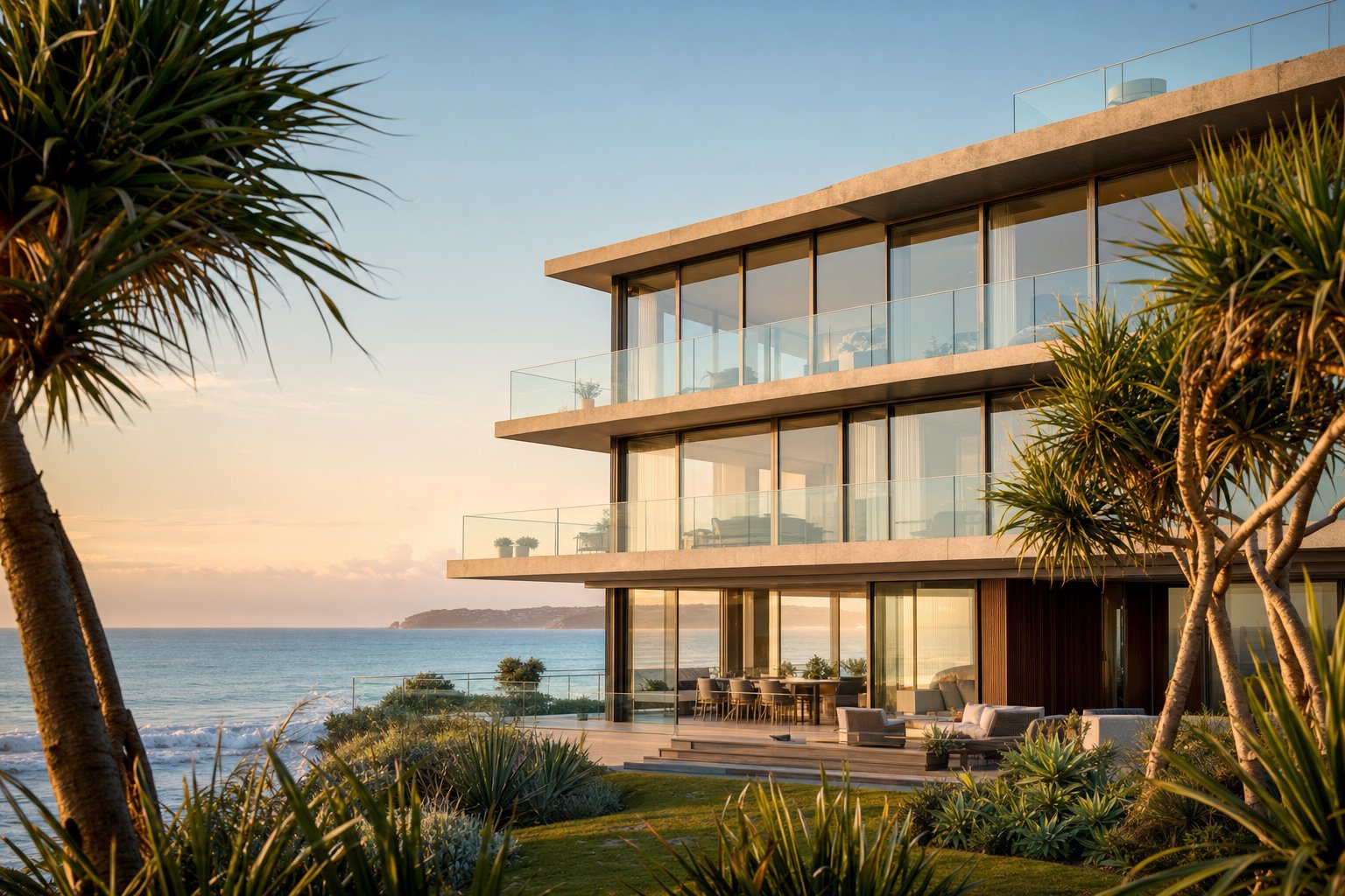 marine grade aluminium windows specified for coastal salt exposure on a beachfront australian home