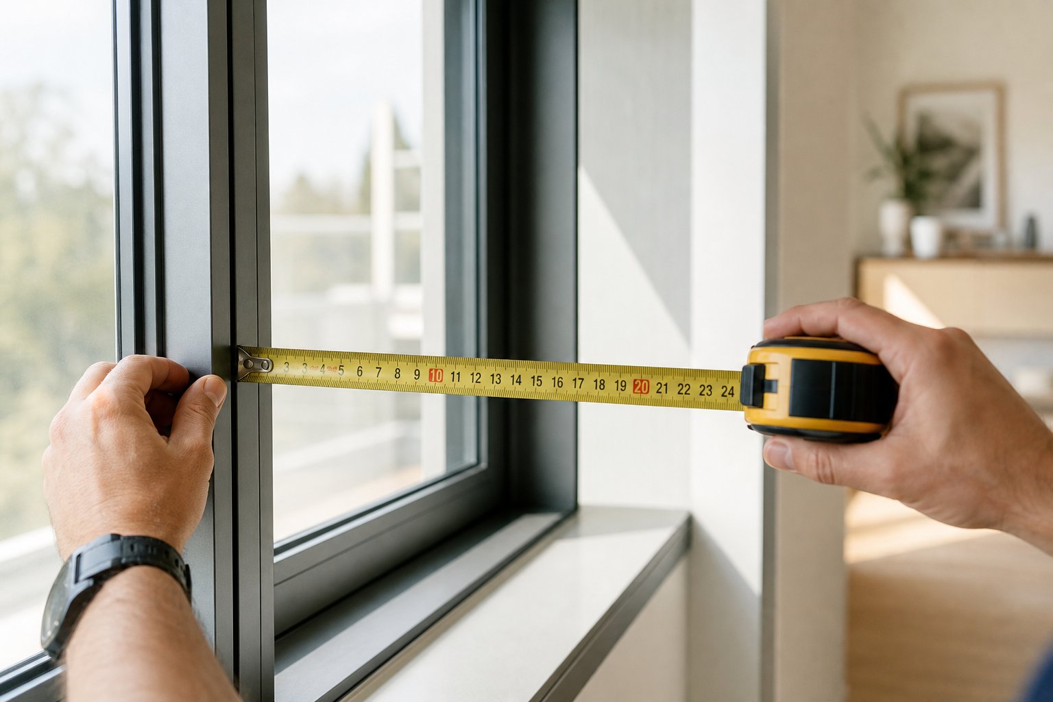 measuring window openings at multiple points ensures aluminium fly screens fit correctly