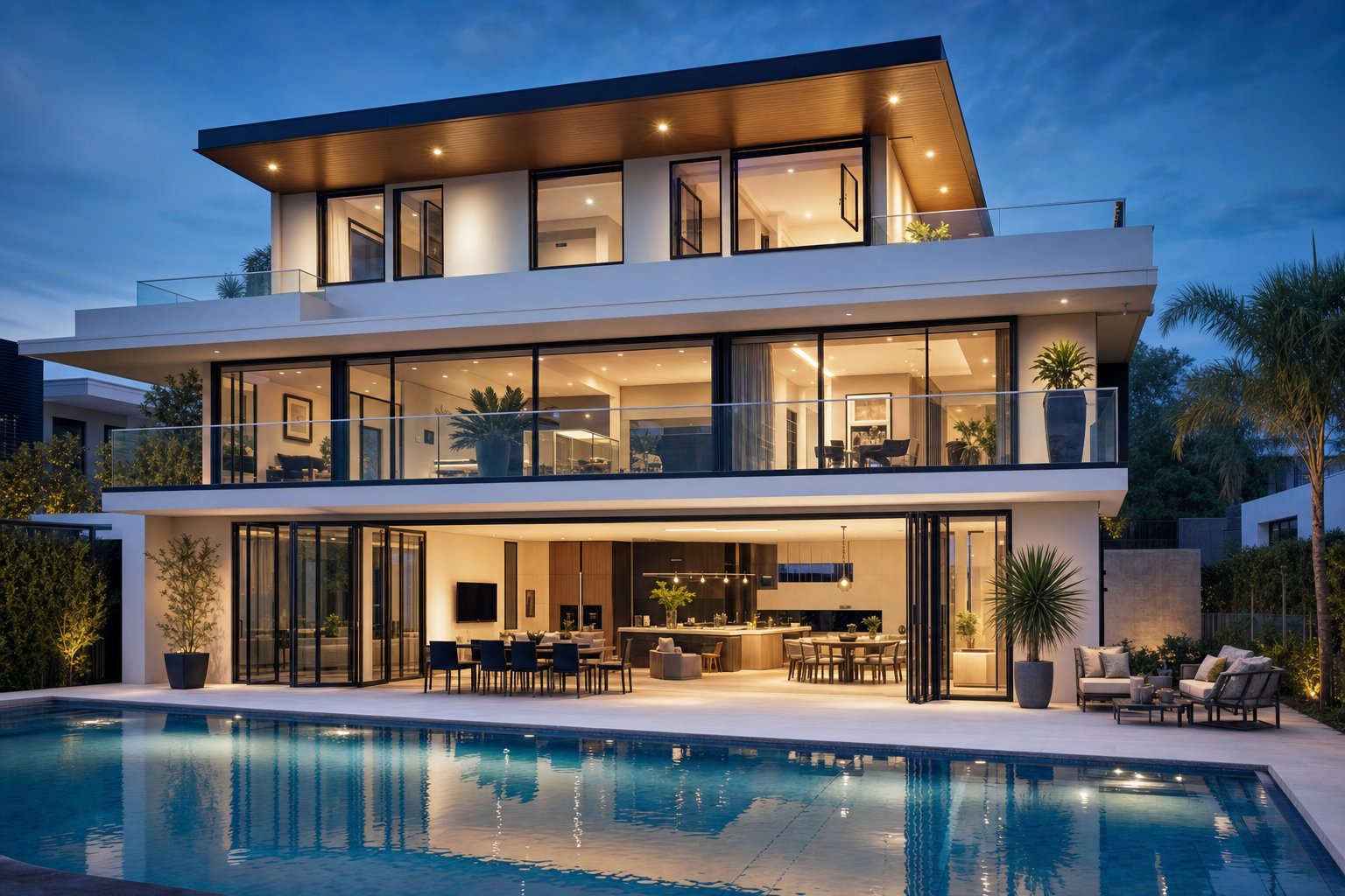 multiple aluminium window styles including bi fold doors and fixed panels on a contemporary victorian home