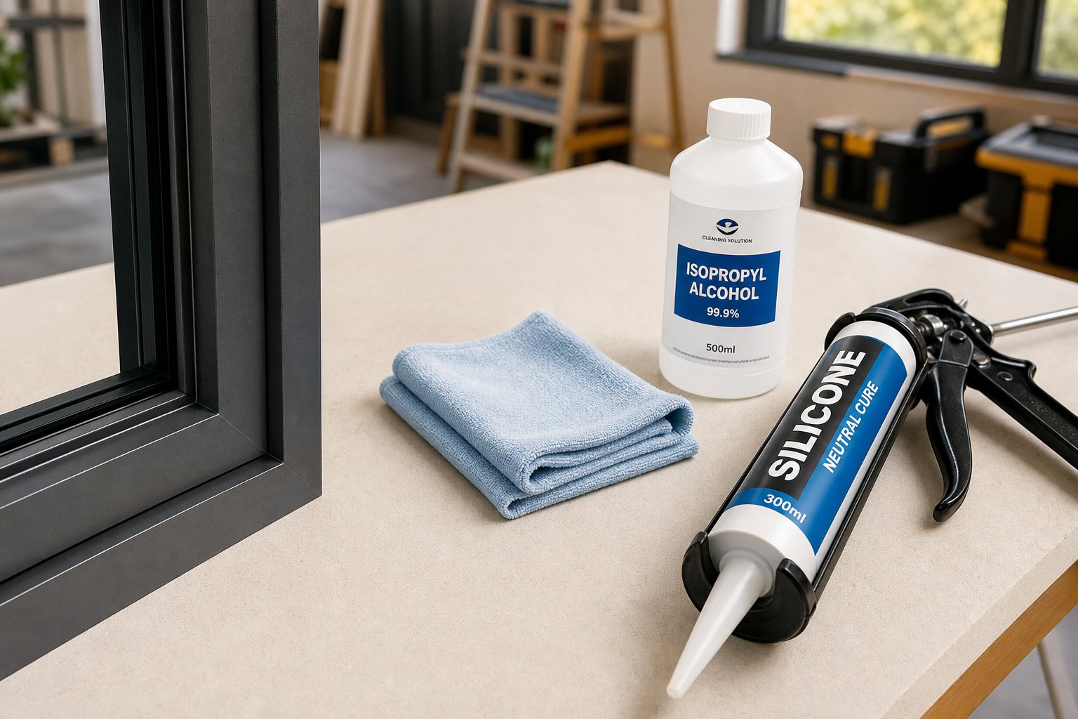 proper surface preparation and quality tools ensure long lasting sealant adhesion on aluminium frames