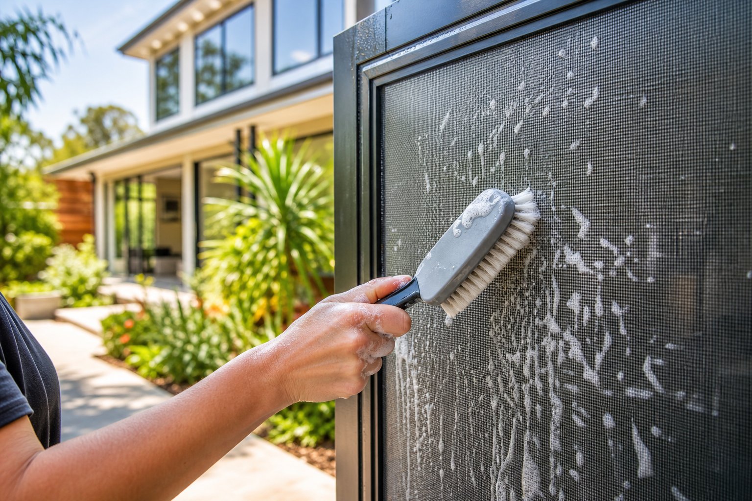 regular gentle cleaning with mild detergent extends the lifespan of aluminium fly screens