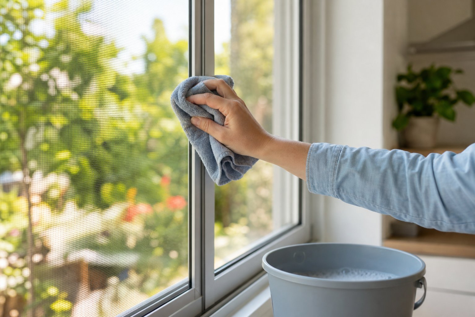 regular gentle cleaning with mild soapy water keeps aluminium mosquito screens performing at their best for decades