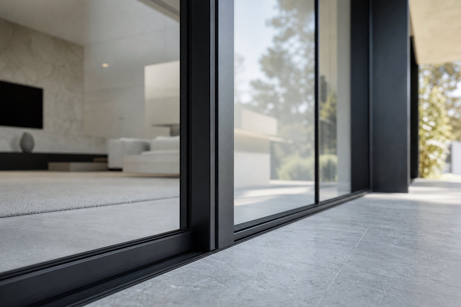 slim profile aluminium window frame demonstrating the durability and design flexibility that justify its cost over alternatives