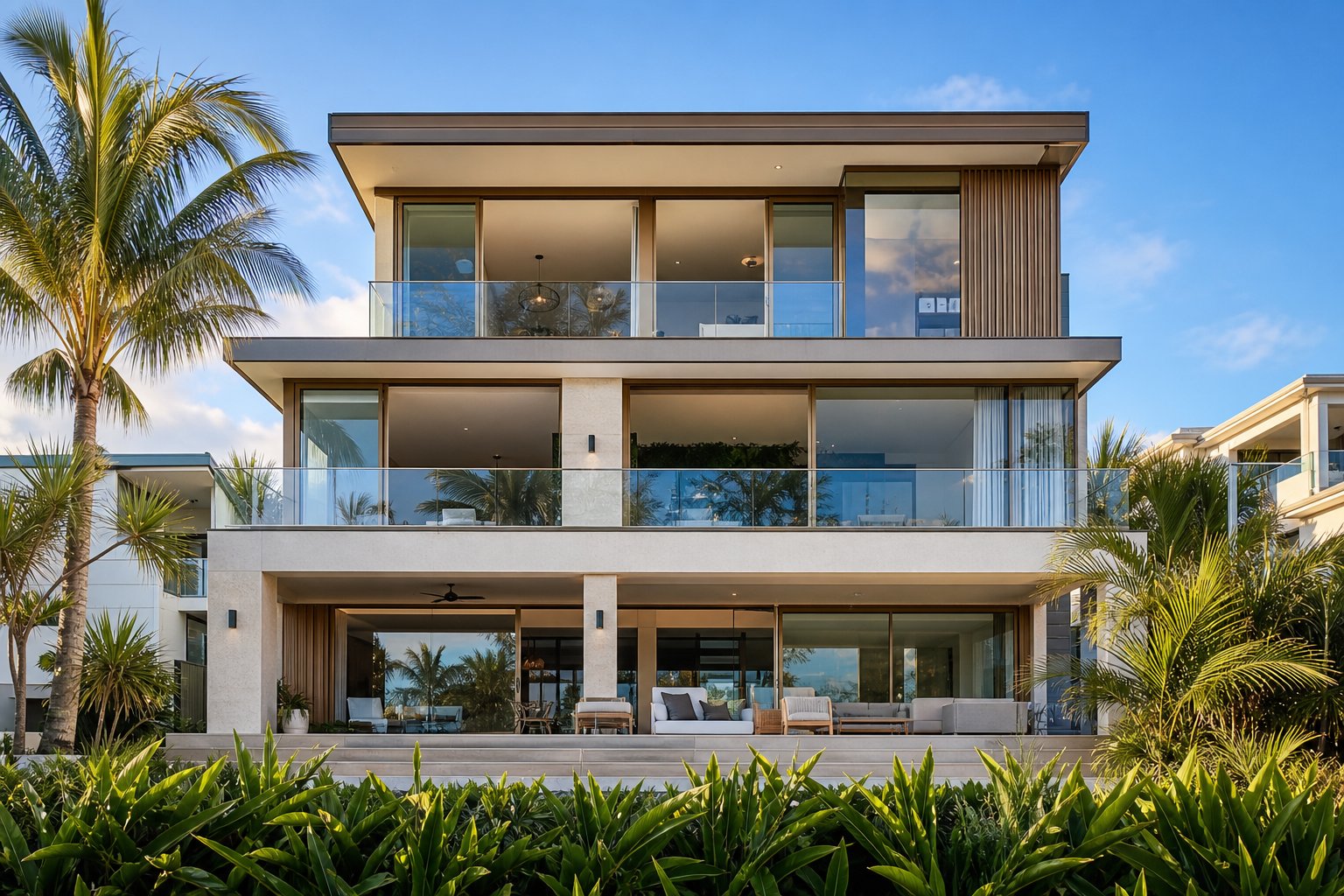 well maintained aluminium window architraves on a coastal australian home demonstrating long term durability