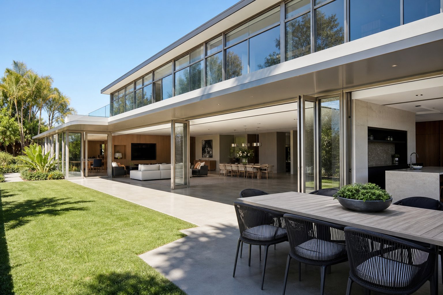 well maintained aluminium window frames in a uv resistant metallic finish retaining their appearance in full australian sun