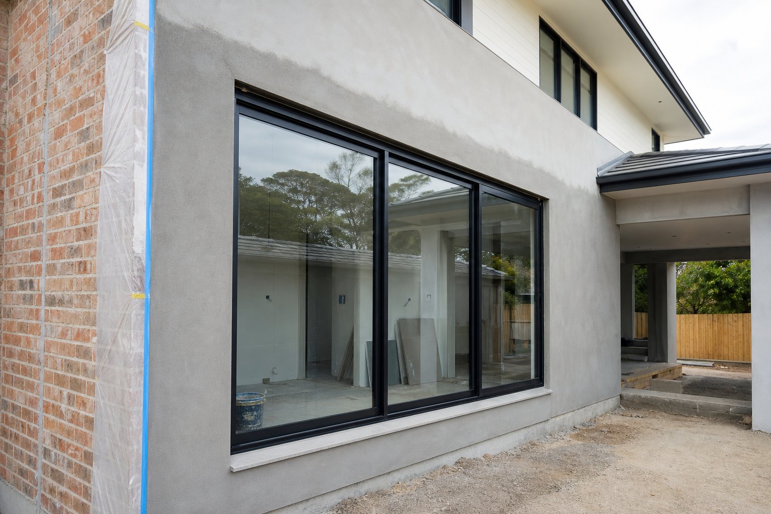 aluminium window installation during an australian home renovation project