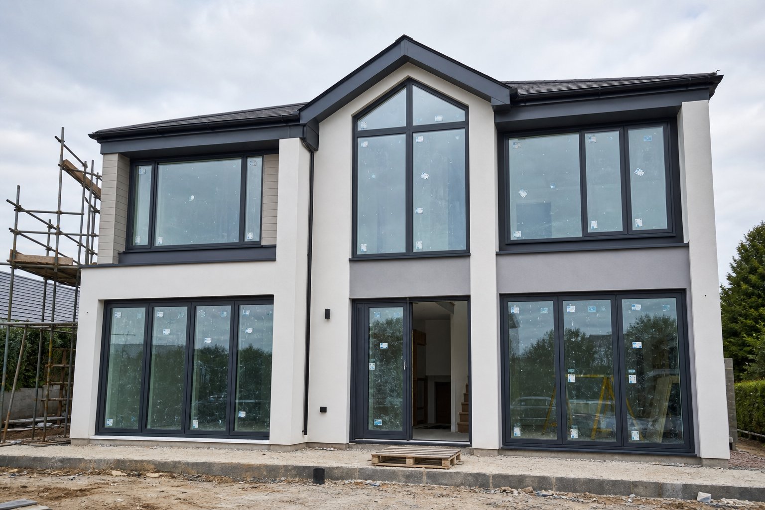 aluminium windows being installed during new home construction illustrating the transition from project estimates to real pricing