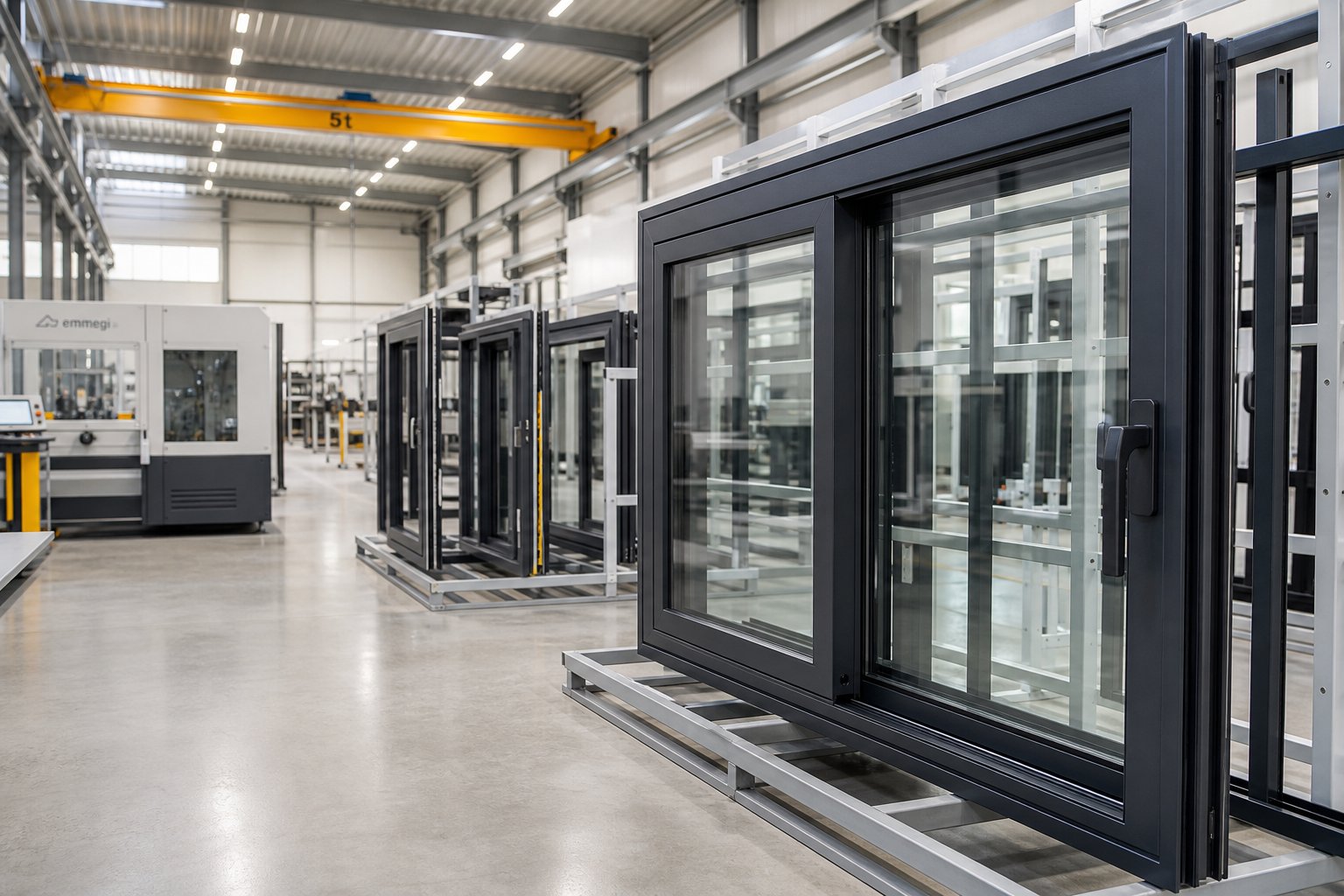 australian aluminium window manufacturing facility with precision crafted sliding window frames ready for project supply