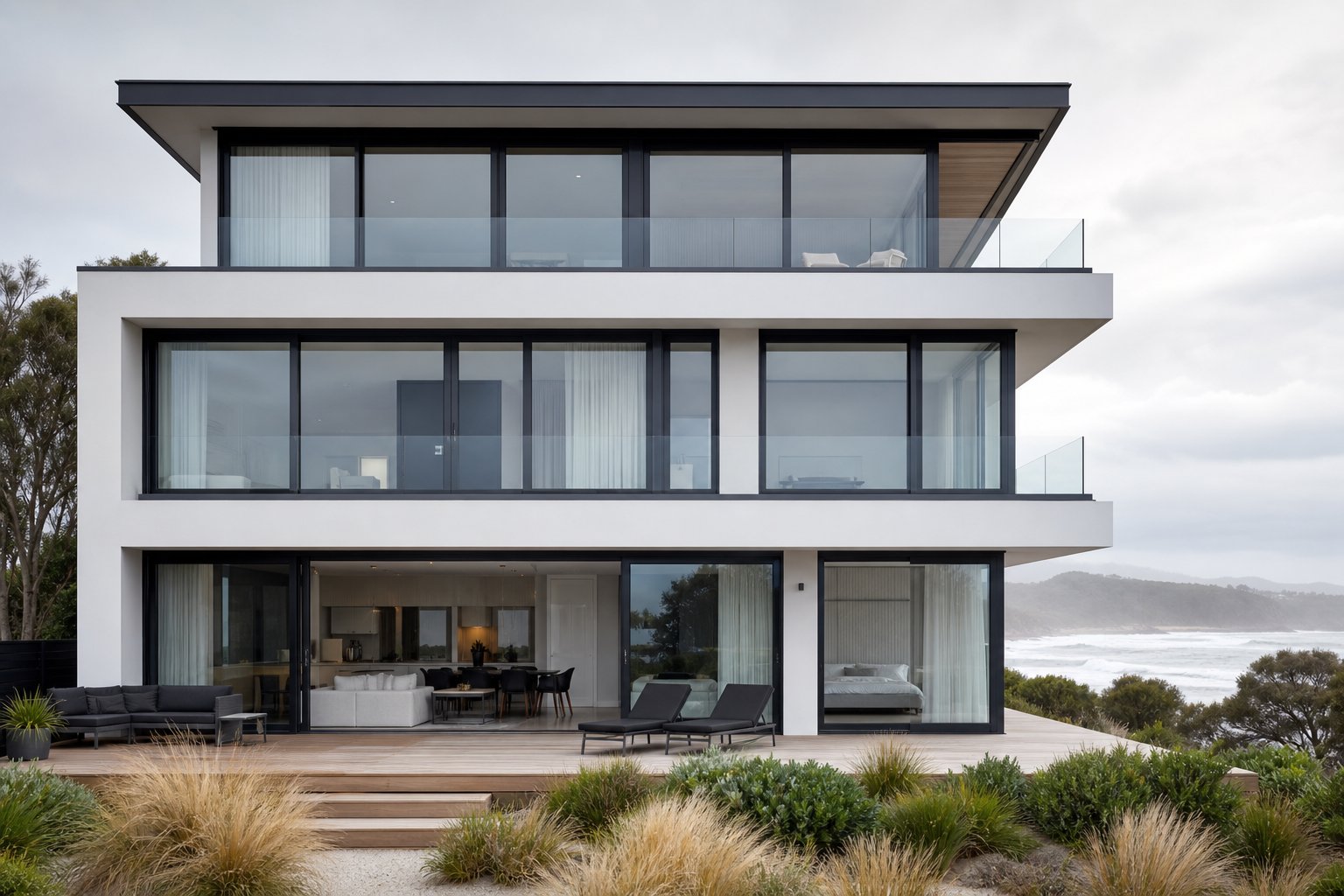 coastal australian home fitted with aluminium sliding windows designed to resist salt air corrosion and harsh uv exposure