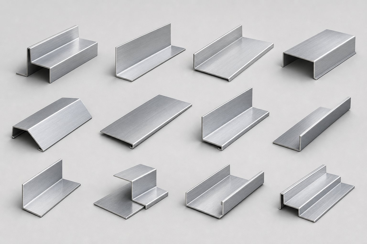 common aluminium flashing profiles including z bar drip cap and pan flashing shapes