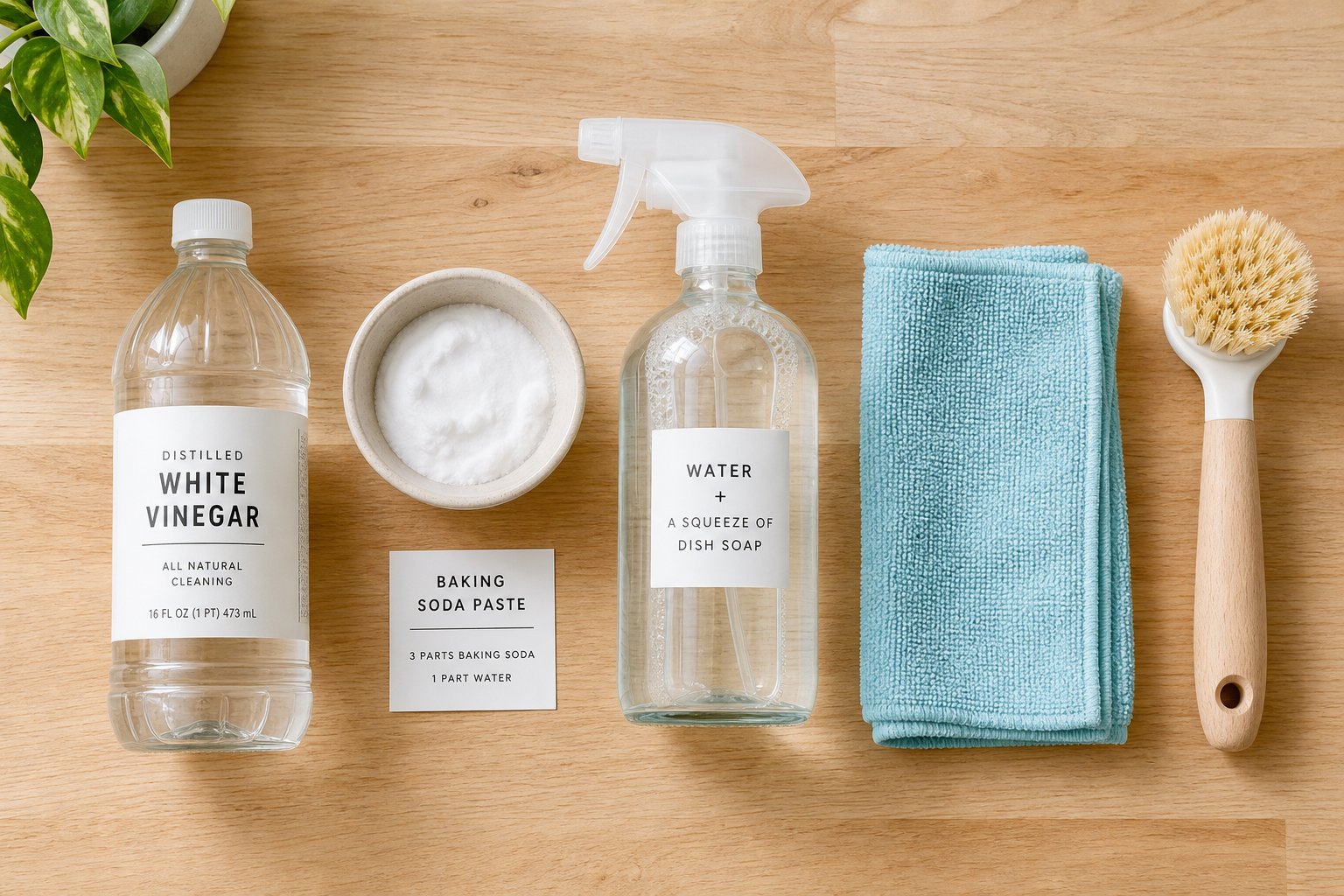 common household ingredients used as budget friendly diy cleaners for aluminium window frames