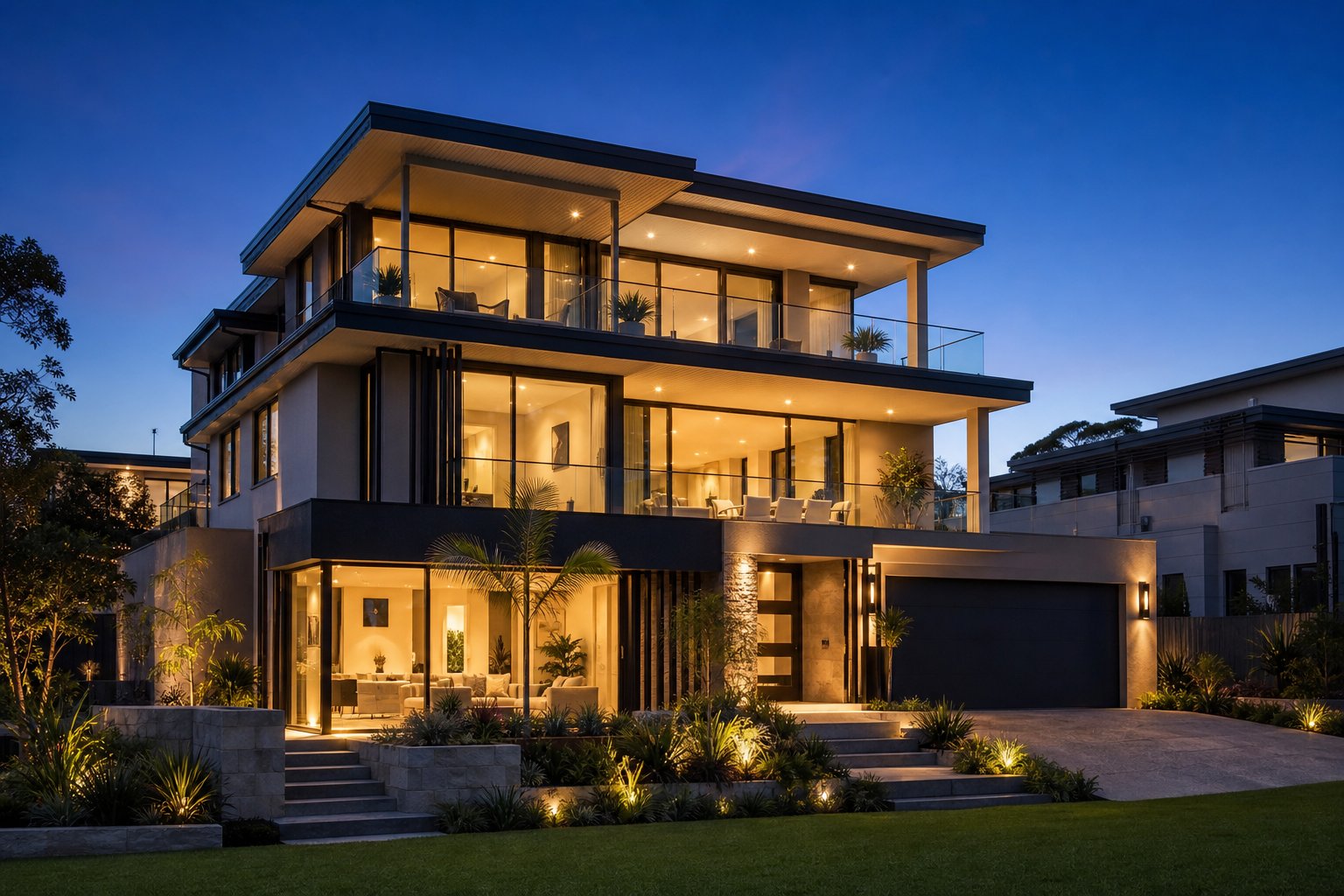 completed luxury australian home showcasing the long term value of premium aluminium window installation