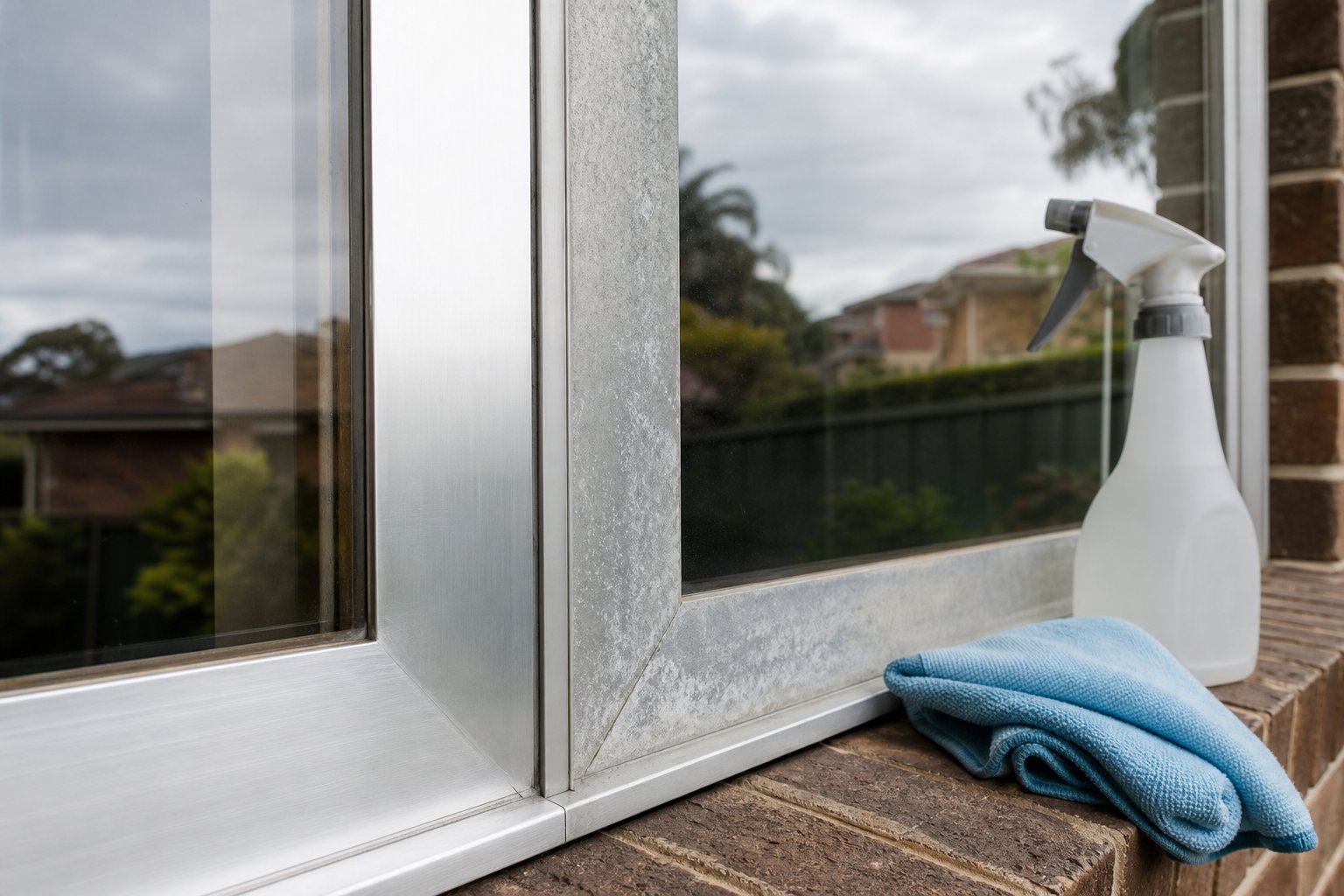 deep cleaning reveals the dramatic difference between oxidised aluminium and properly stripped metal ready for finishing