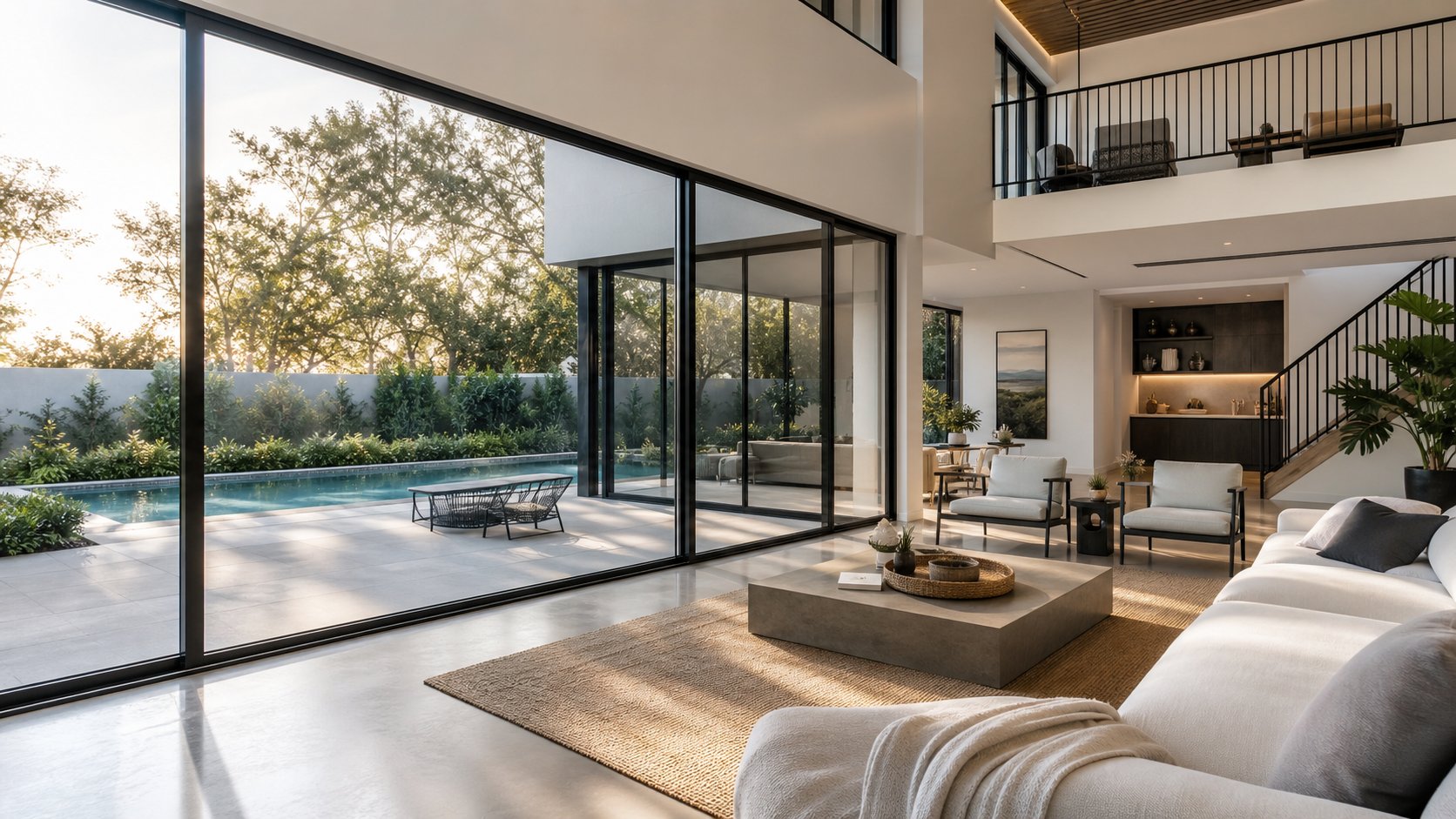 double glazed aluminium sliding windows with low e coating reducing solar heat gain in a perth living area