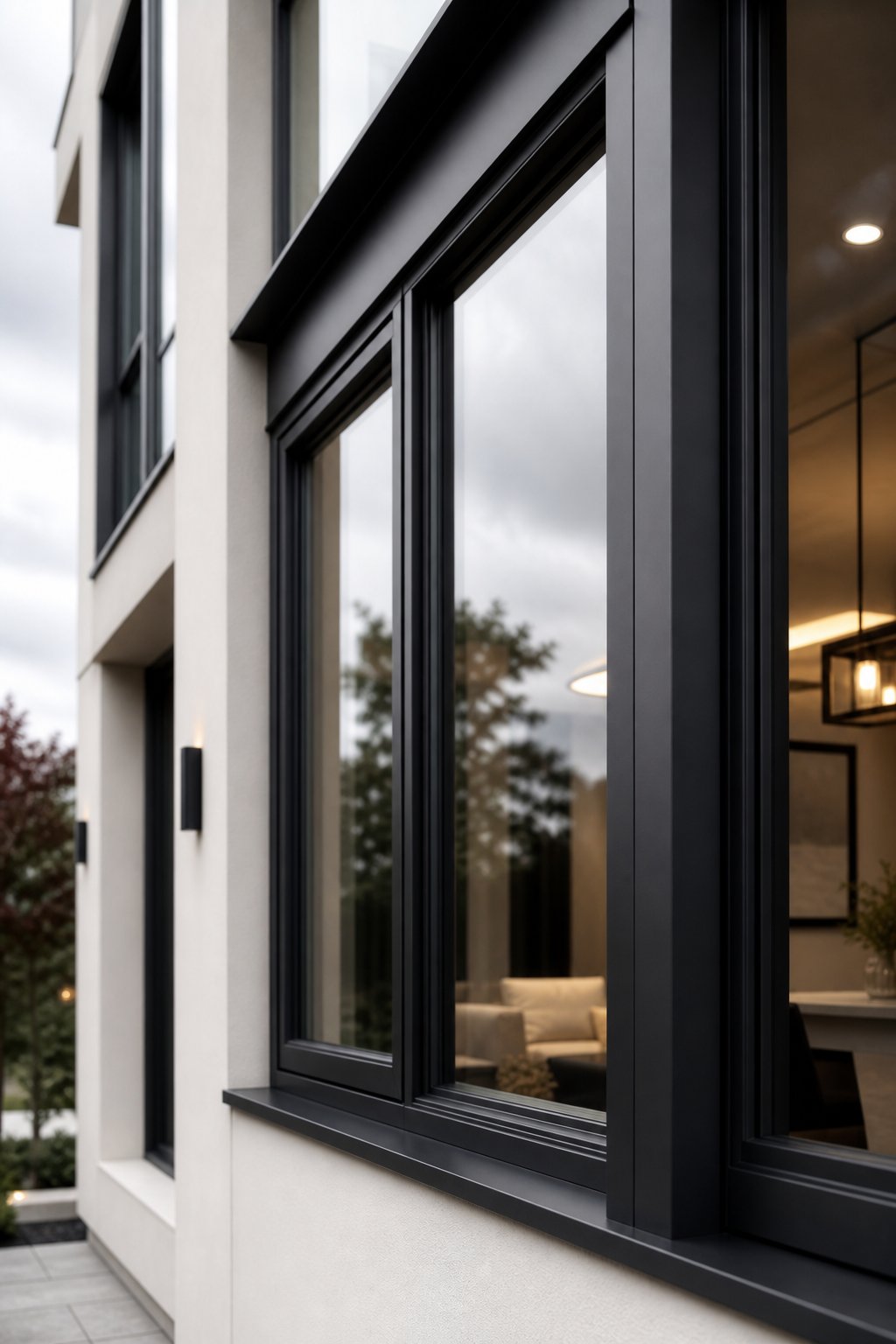 factory applied powder coating creates a durable protective barrier on modern aluminium window frames