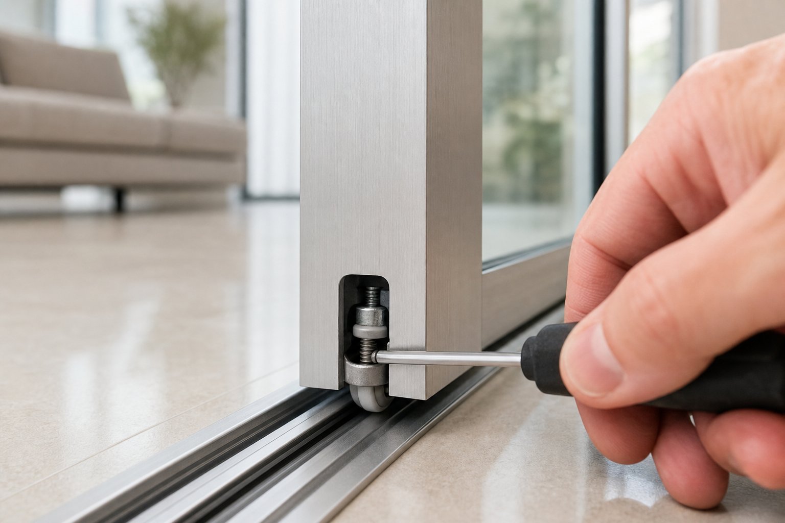 fine tuning roller height through the adjustment port ensures even gaps and smooth panel operation