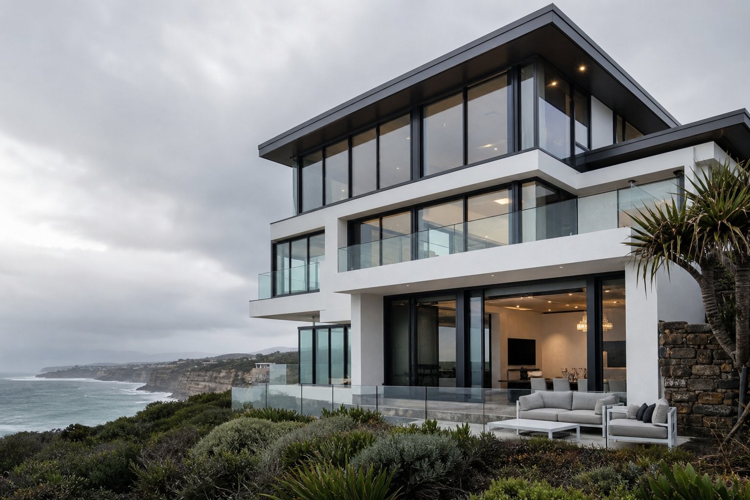 heavy duty aluminium window frames engineered for structural performance in exposed coastal conditions