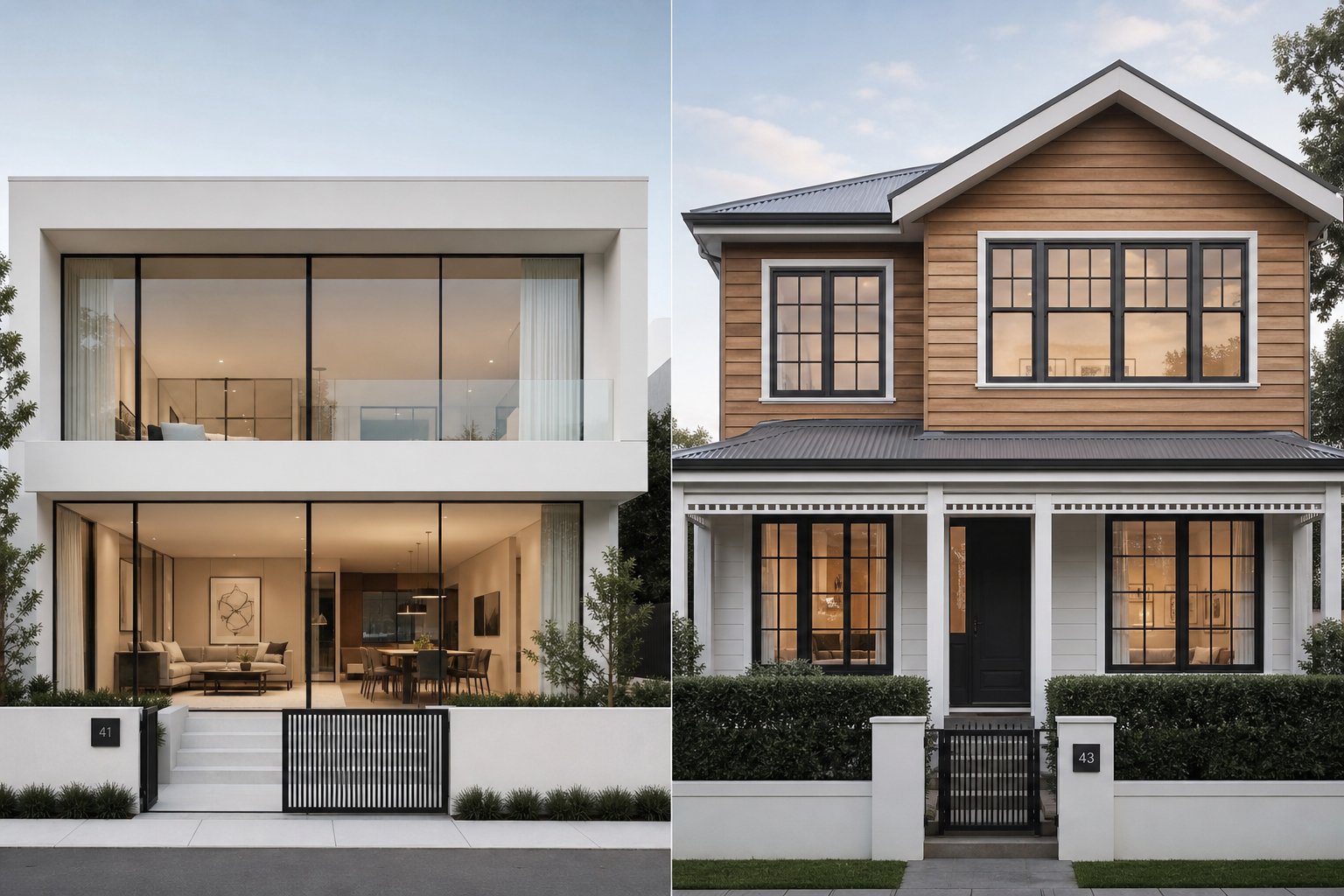 how aluminium window styles differ between modern minimalist and heritage sensitive architectural approaches