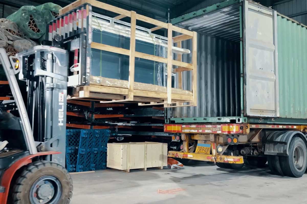 locally manufactured aluminium windows ready for dispatch from a sydney fabrication facility