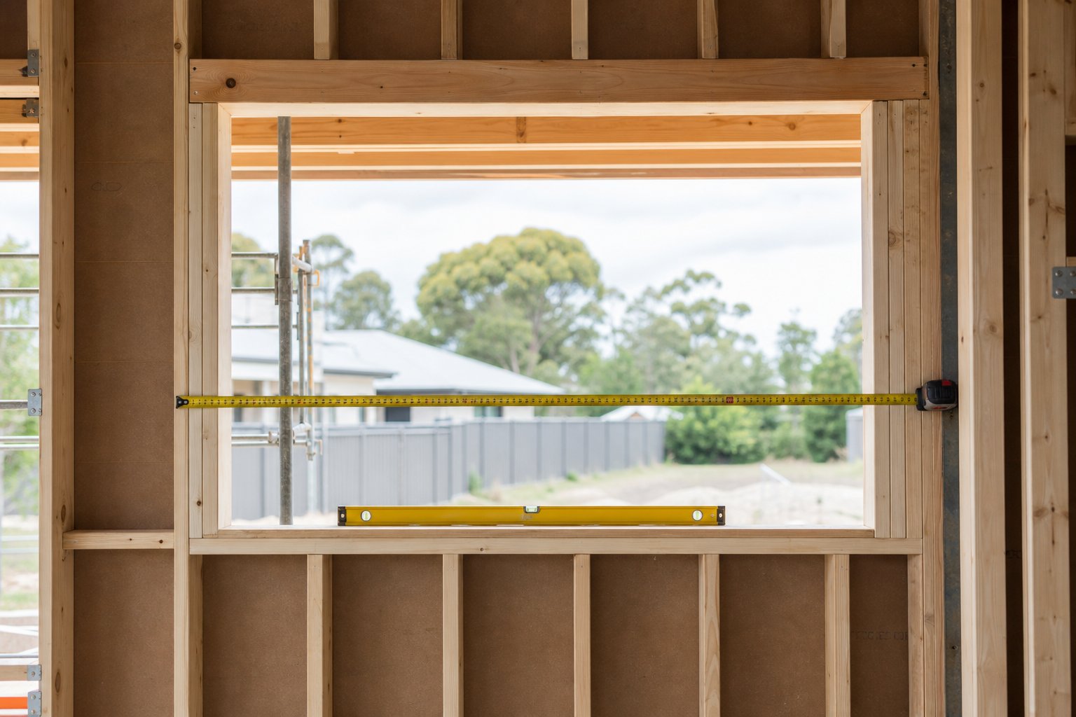 measuring a window rough opening at multiple points ensures accurate sizing for aluminium sliding window orders