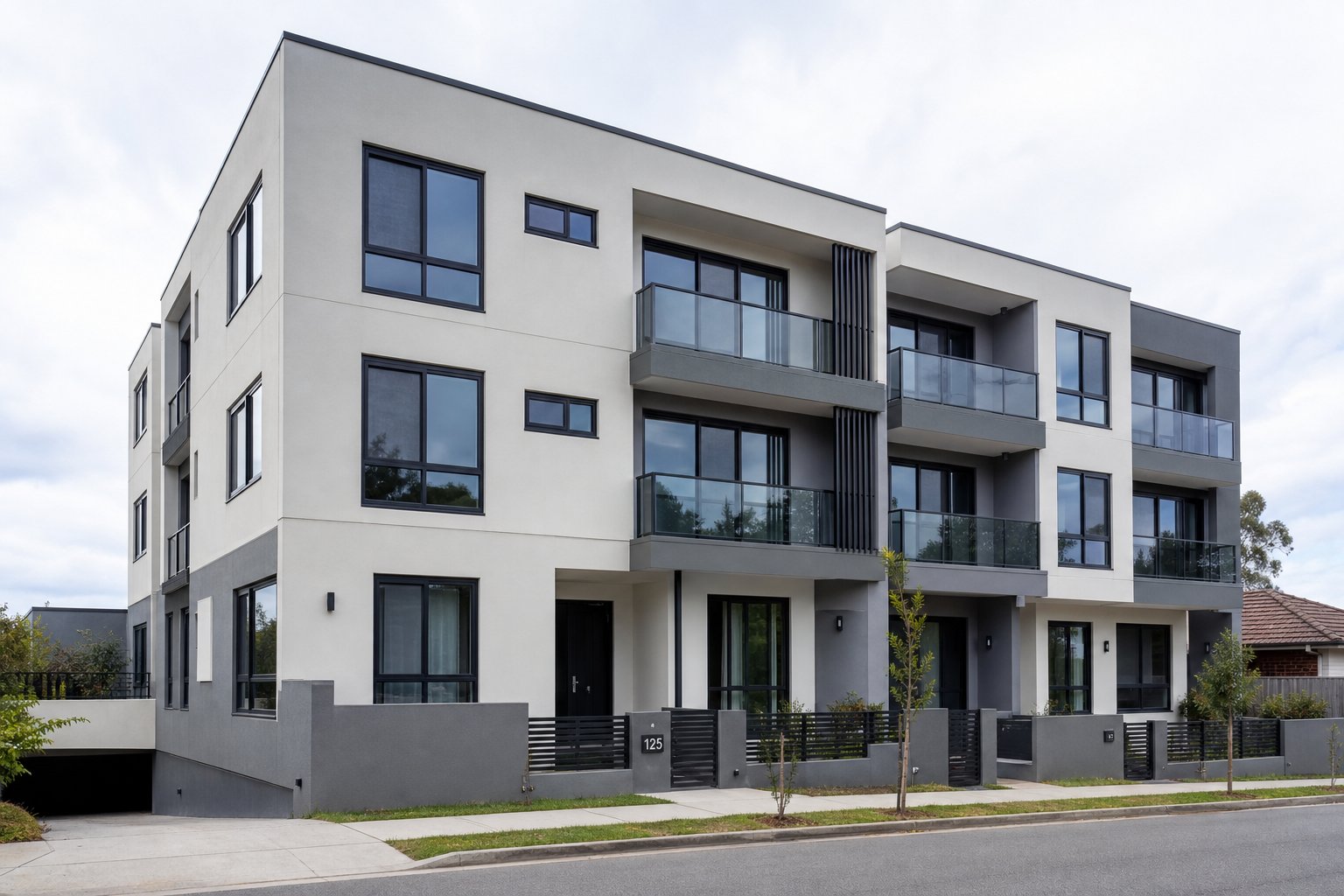 multi window aluminium sliding window installation on a new perth residential project demonstrating consistent project supply specification