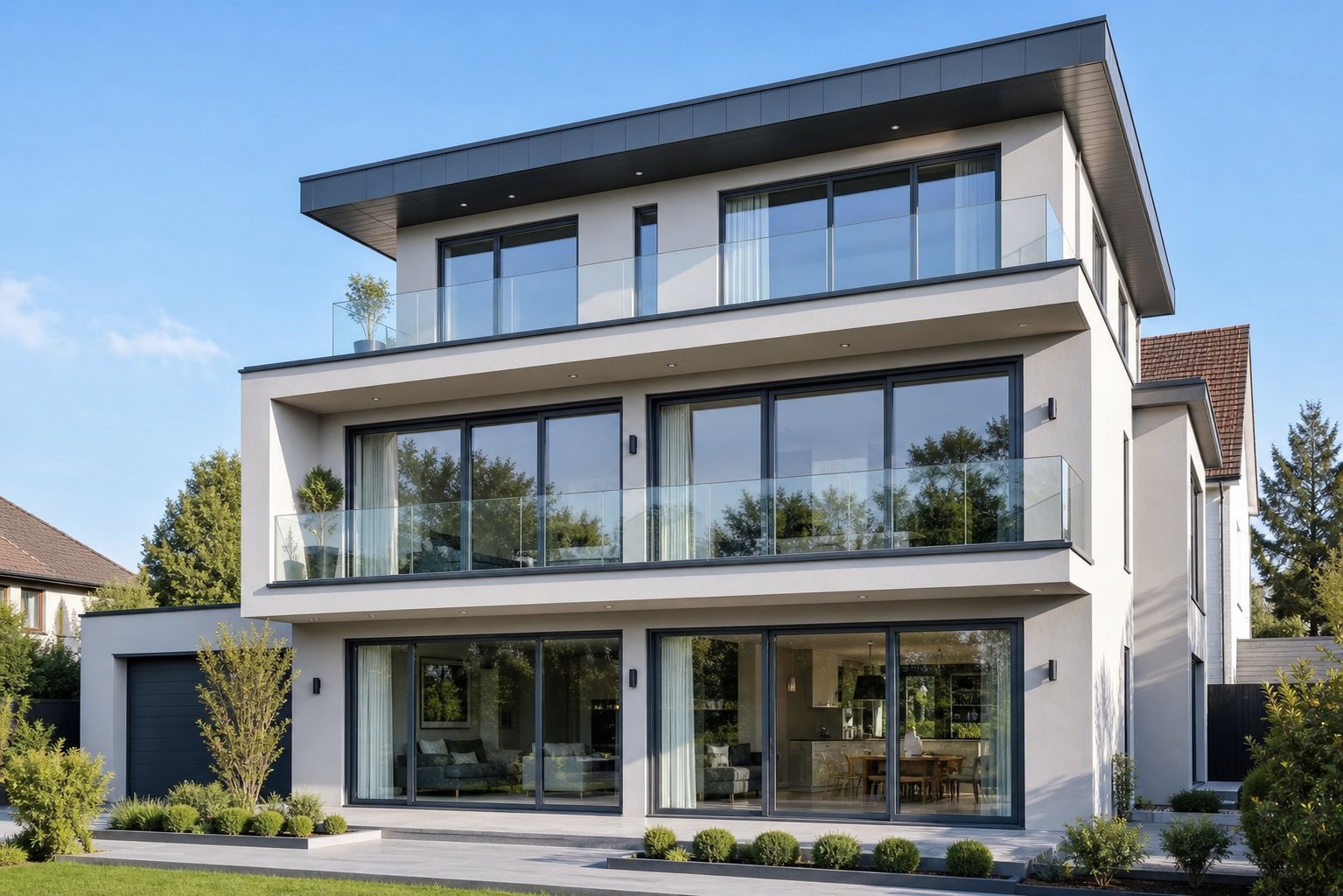 newly installed aluminium double glazed windows may show temporary condensation as construction moisture dissipates