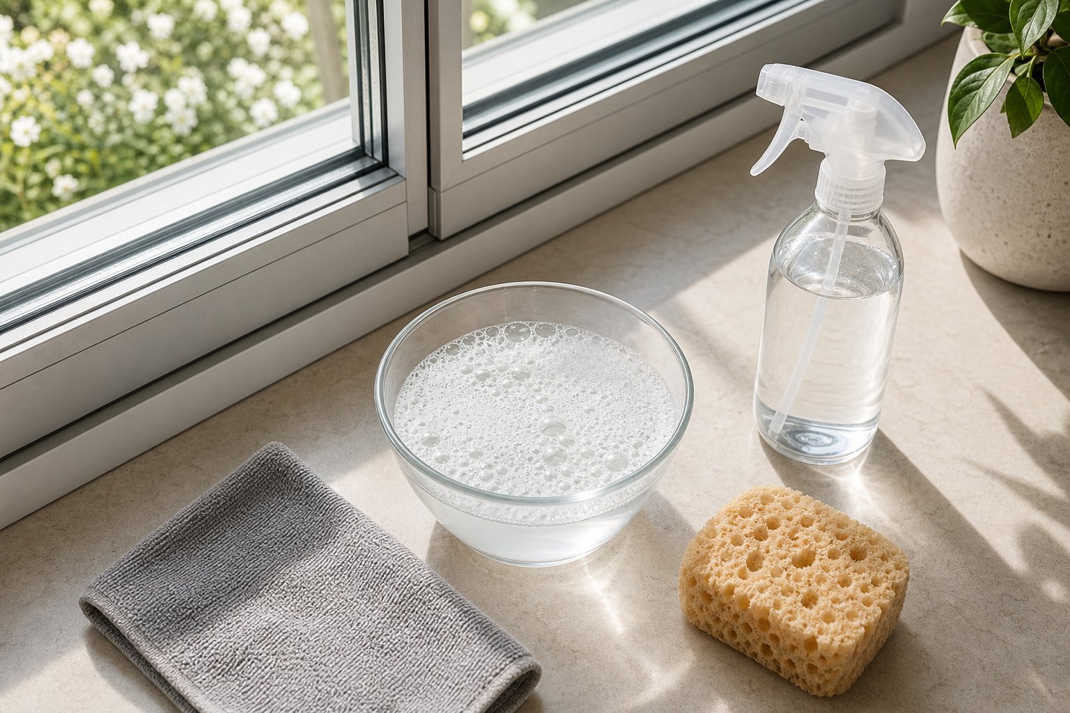 ph neutral cleaning solution and soft microfibre cloths are all you need for safe routine maintenance of anodised aluminium frames